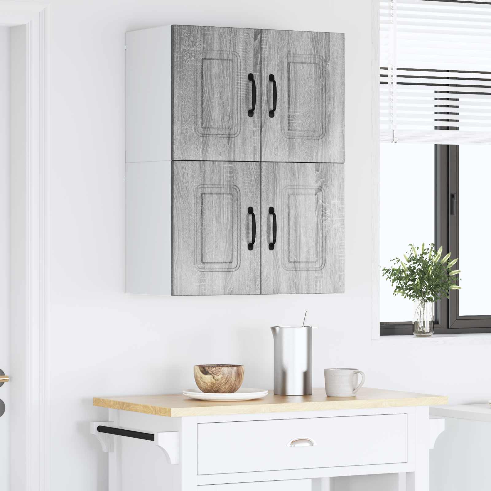 vidaXL Front do zmywarki Kalmar 2 pcs Szary Sonoma 60 x 31 x 40 cm