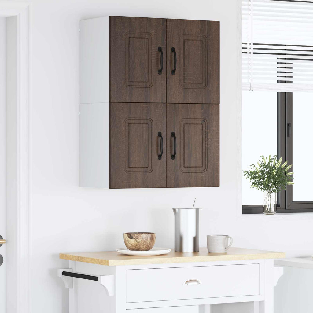 vidaXL Front do zmywarki Kalmar 2 pcs Brązowy dąb 60 x 31 x 40 cm