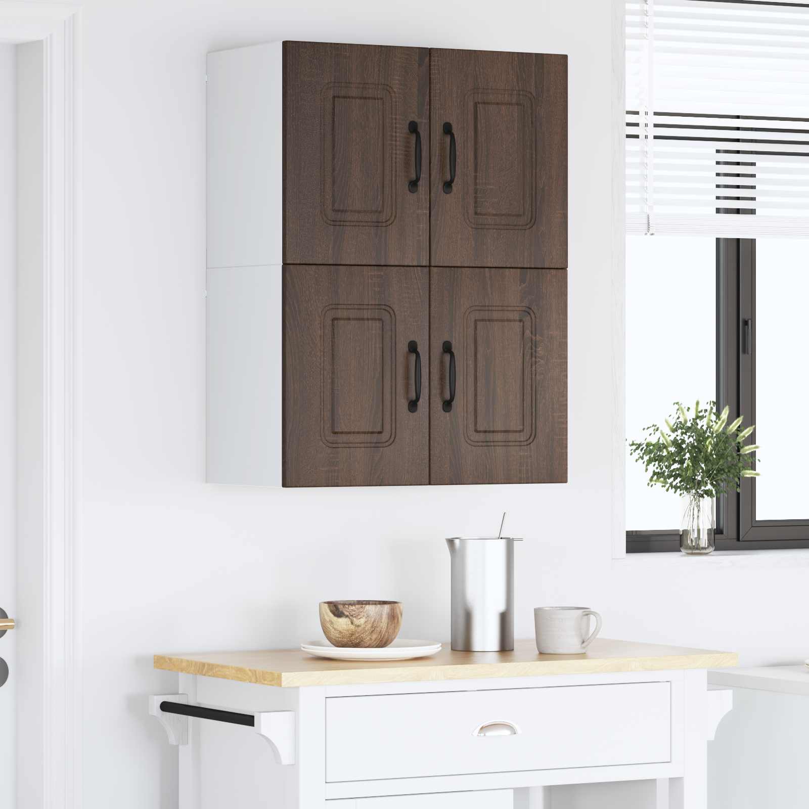 vidaXL Front do zmywarki Kalmar 2 pcs Brązowy dąb 60 x 31 x 40 cm