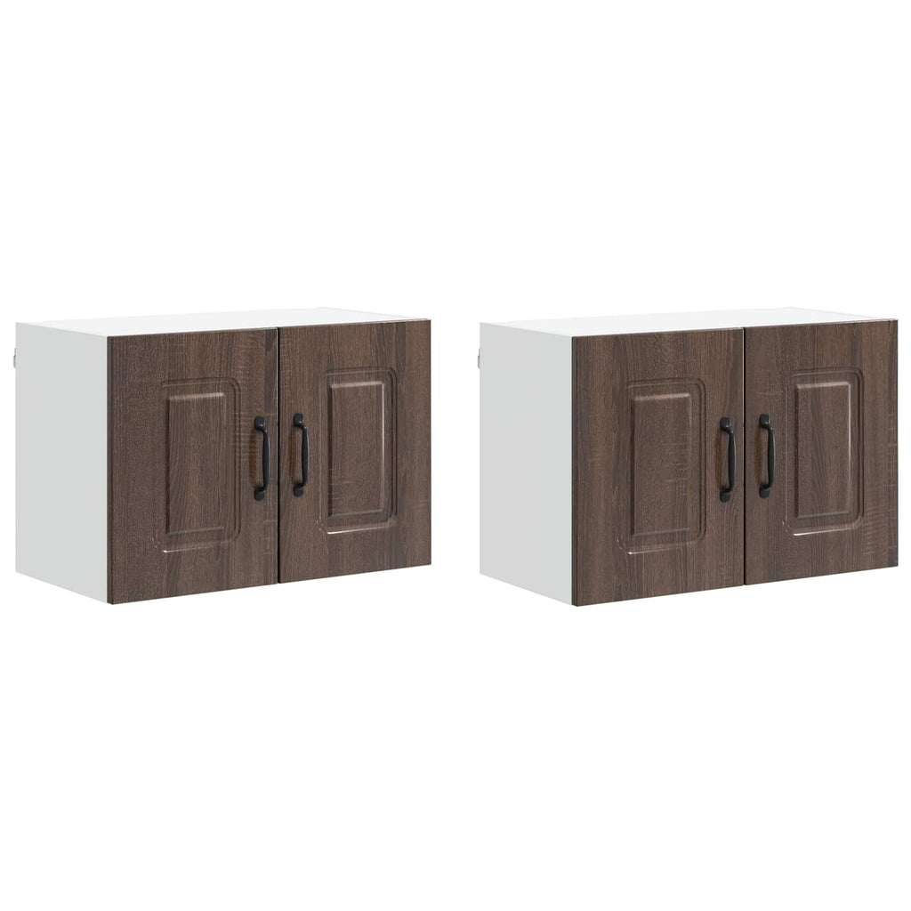 vidaXL Front do zmywarki Kalmar 2 pcs Brązowy dąb 60 x 31 x 40 cm