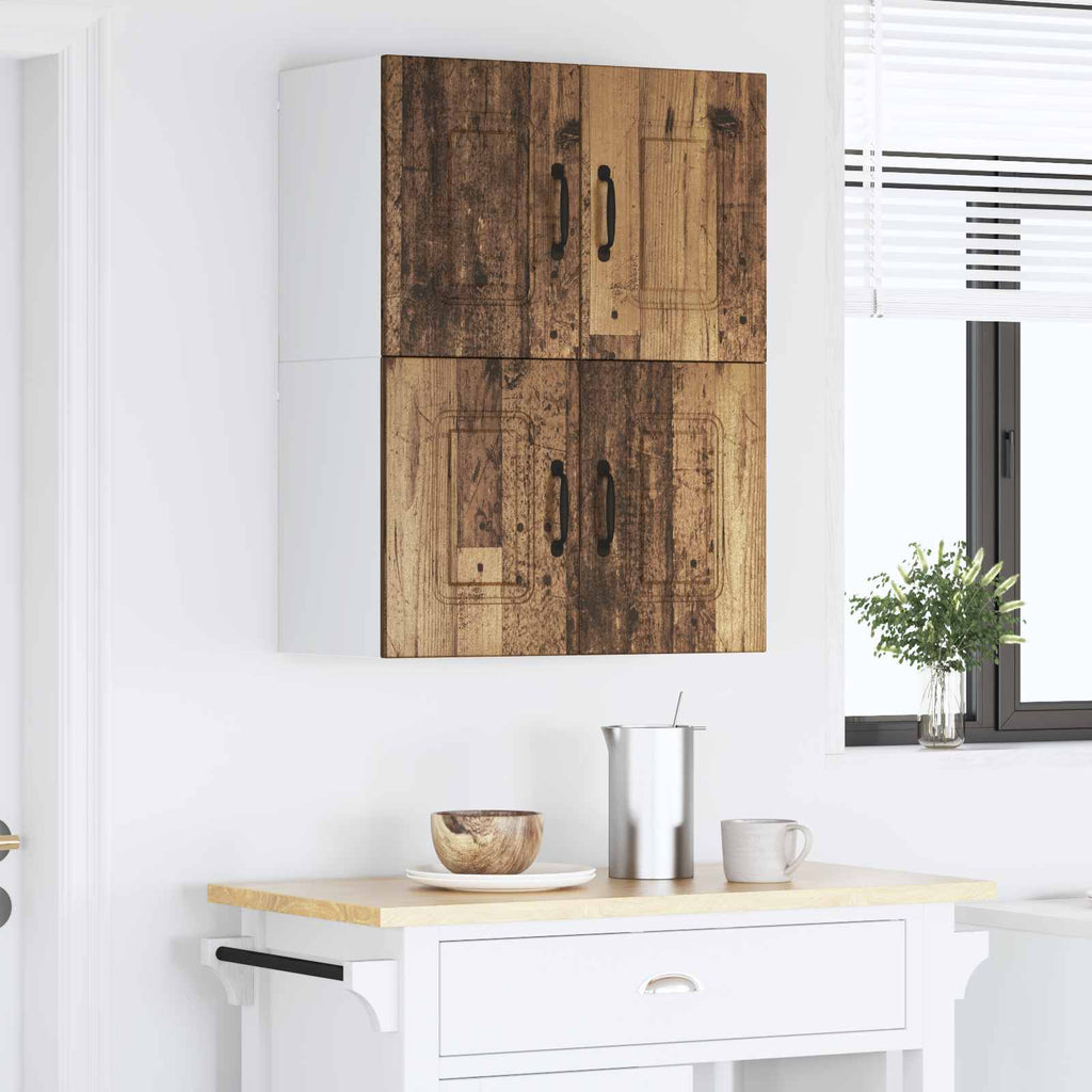 vidaXL Front do zmywarki Kalmar 2 pcs Stare drewno 60 x 31 x 40 cm