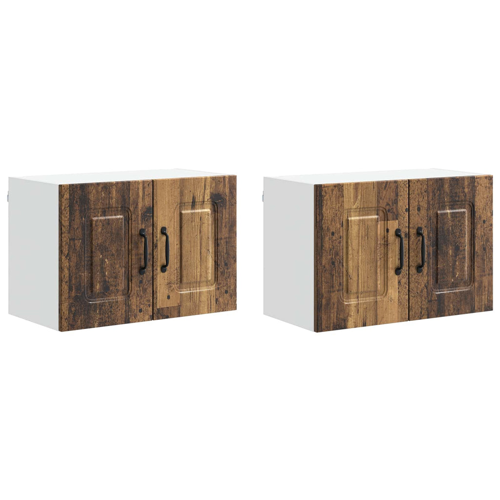 vidaXL Front do zmywarki Kalmar 2 pcs Stare drewno 60 x 31 x 40 cm