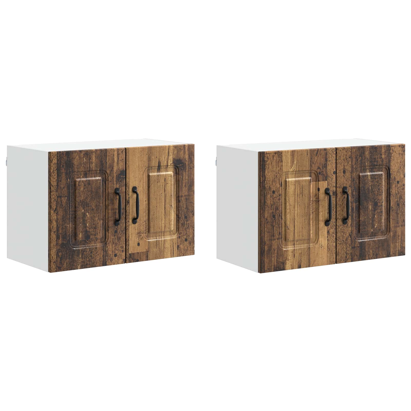 vidaXL Front do zmywarki Kalmar 2 pcs Stare drewno 60 x 31 x 40 cm