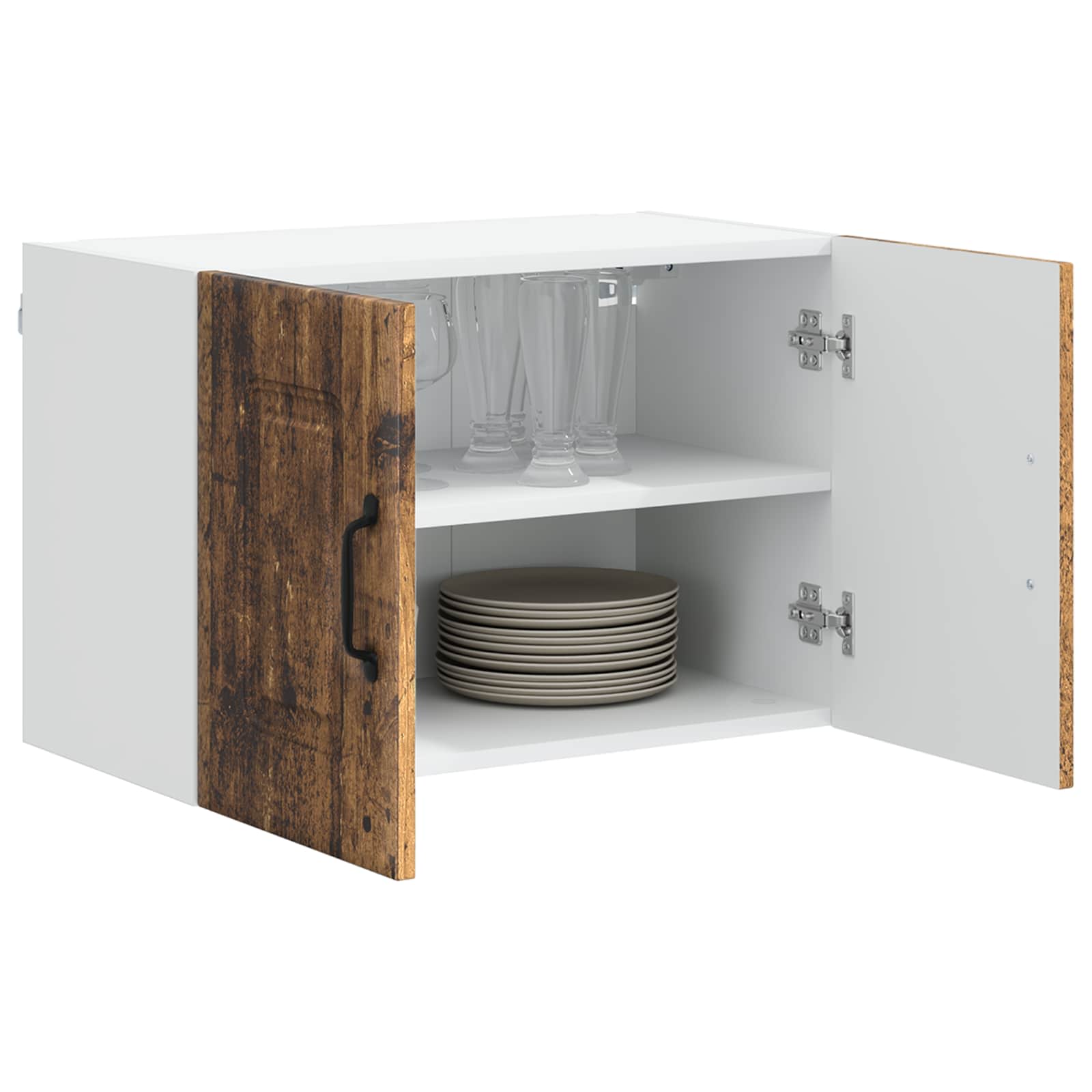 vidaXL Front do zmywarki Kalmar 2 pcs Stare drewno 60 x 31 x 40 cm