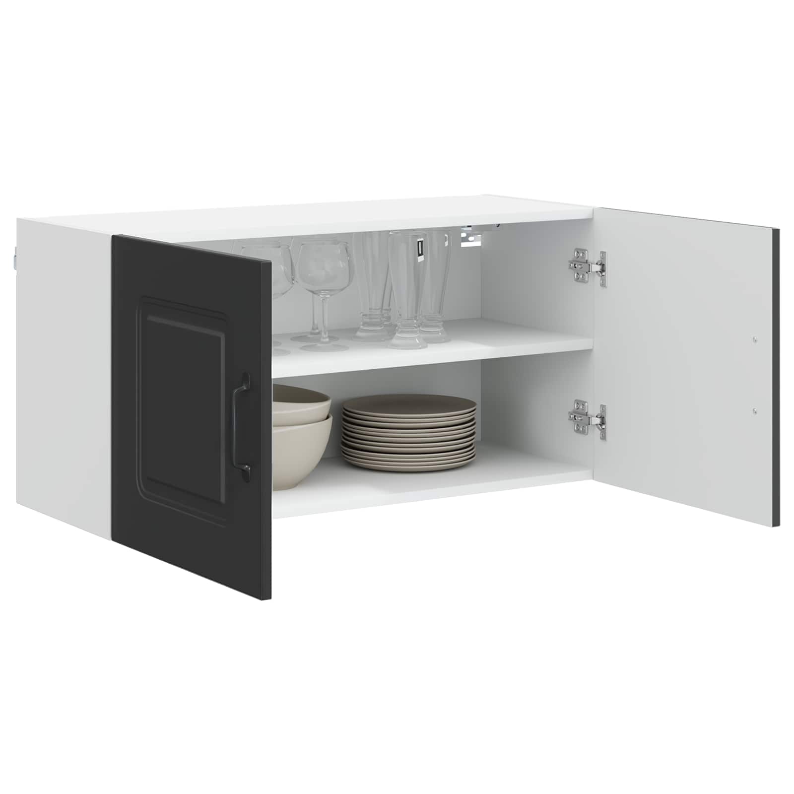vidaXL Front do zmywarki Kalmar Czarny 80 x 31 x 40 cm