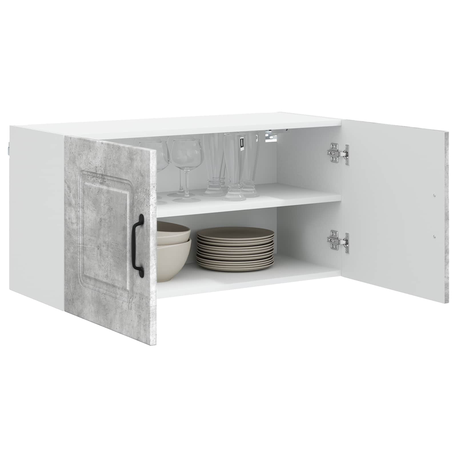 vidaXL Front do zmywarki Kalmar Betonowy szary 80 x 31 x 40 cm