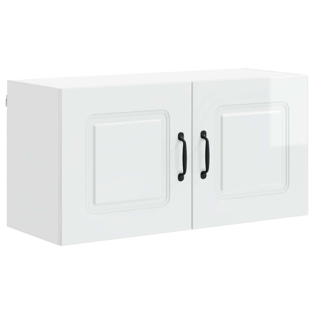 vidaXL Front do zmywarki Kalmar Wysoki połysk biały 80 x 31 x 40 cm