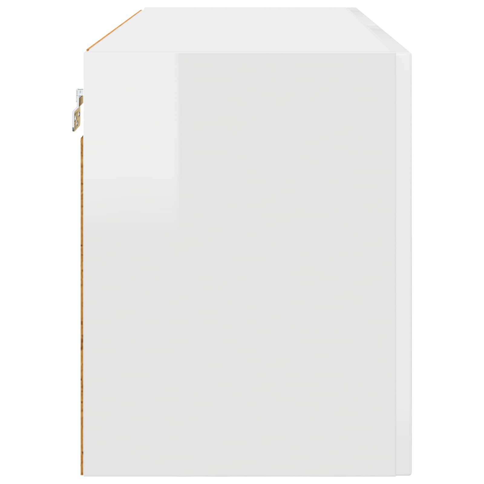 vidaXL Front do zmywarki Kalmar Wysoki połysk biały 80 x 31 x 40 cm