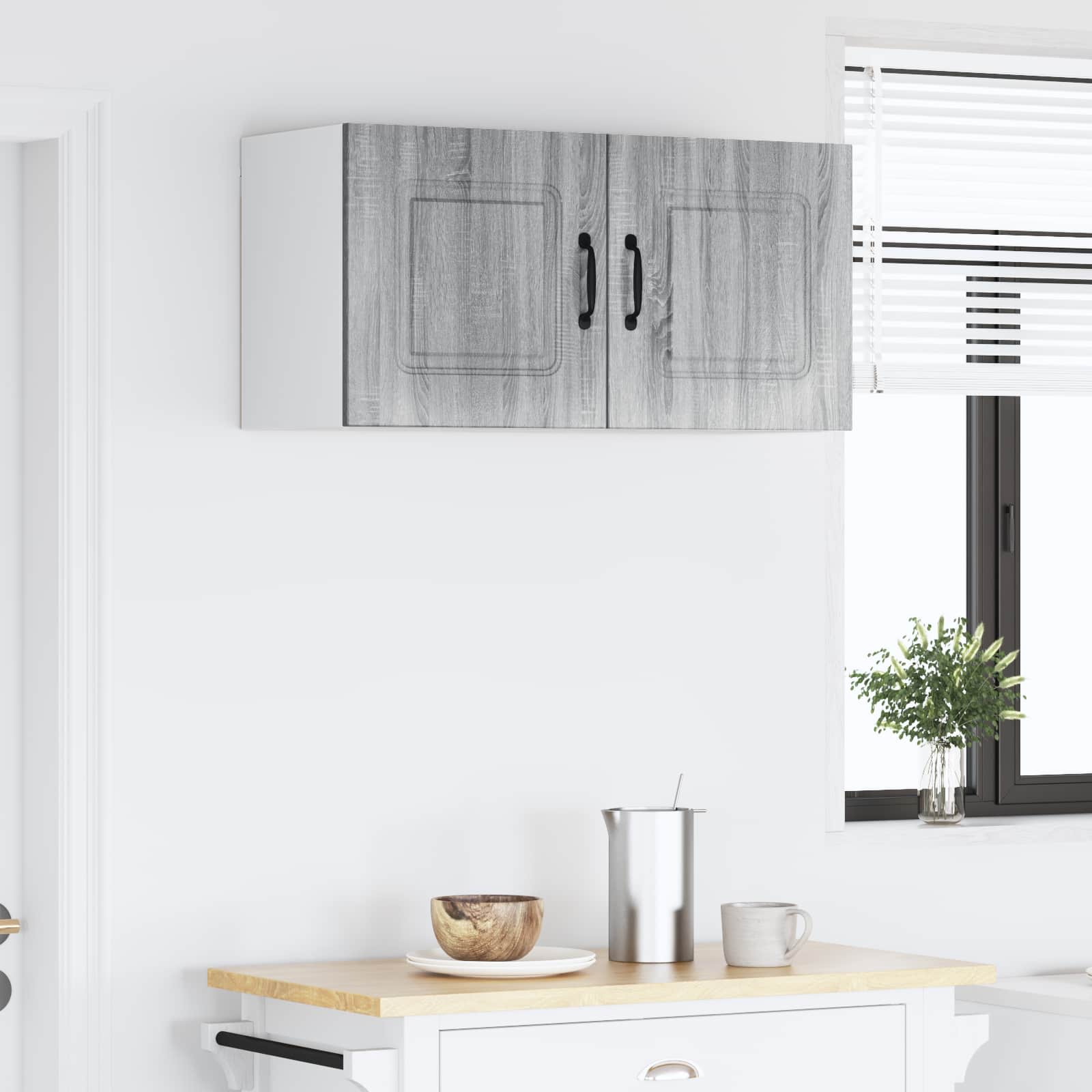 vidaXL Front do zmywarki Kalmar Szary Sonoma 80 x 31 x 40 cm
