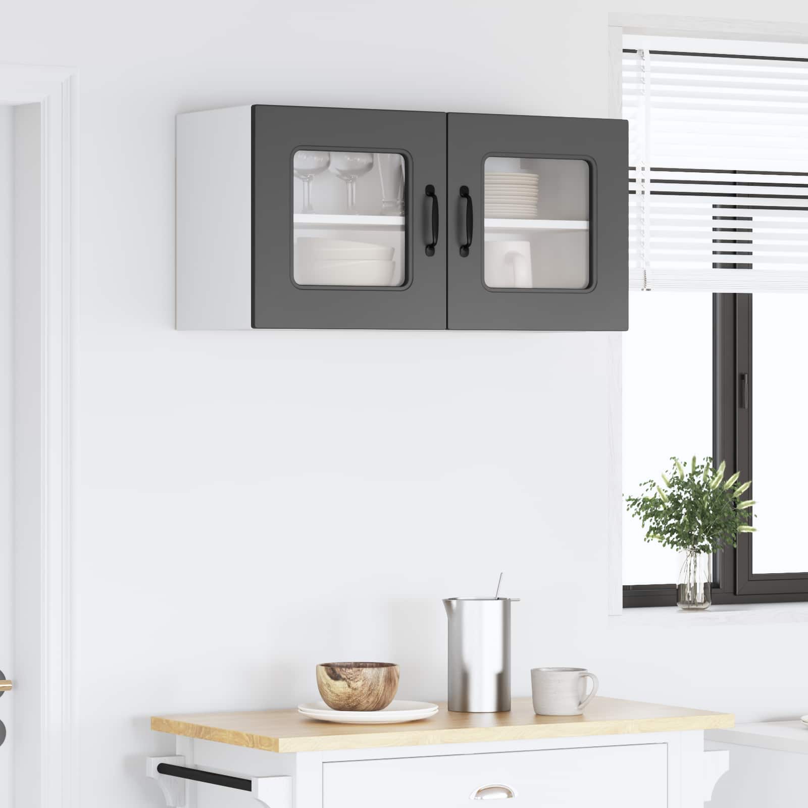 vidaXL Front do zmywarki Kalmar Czarny 80 x 31 x 40 cm