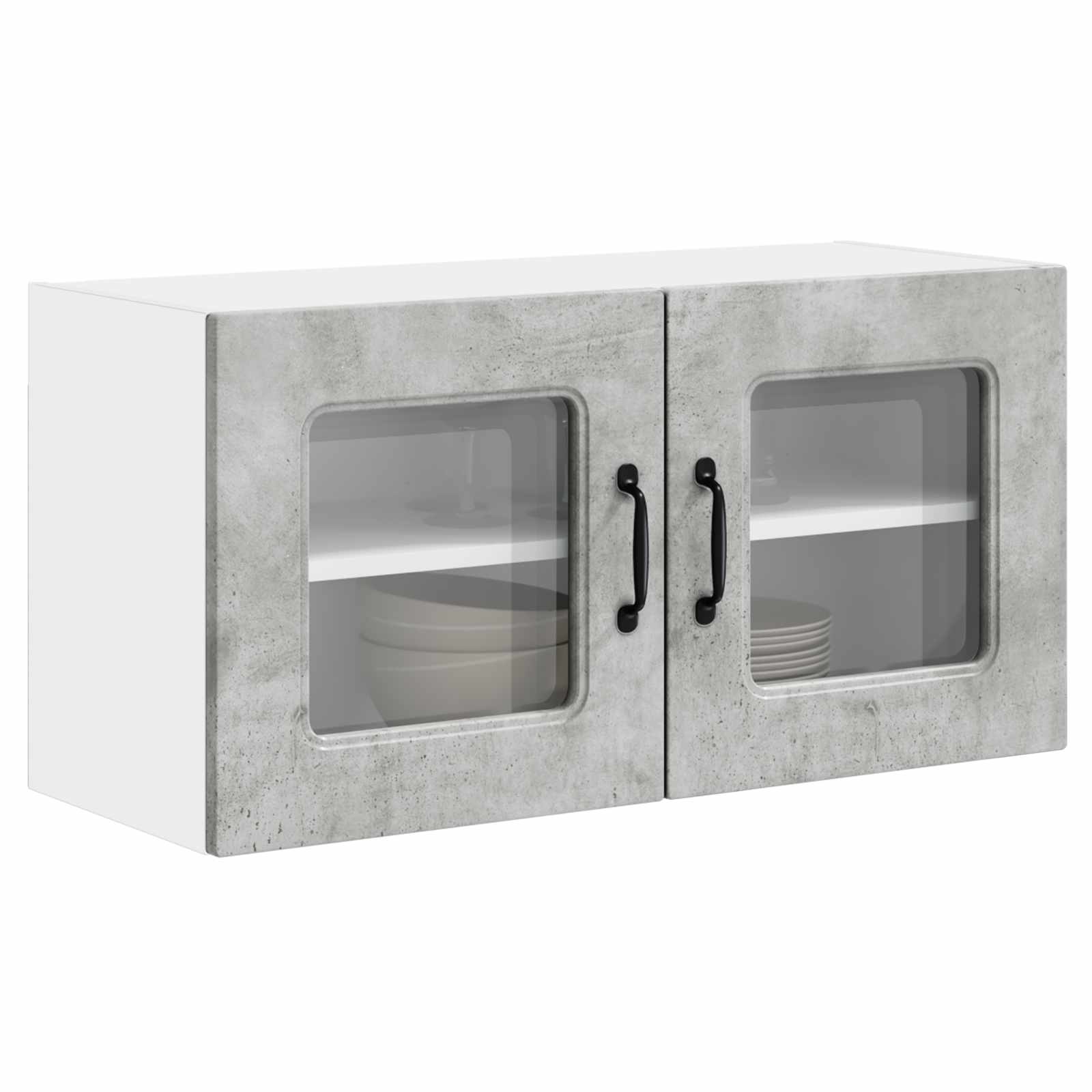 vidaXL Front do zmywarki Kalmar Betonowy szary 80 x 31 x 40 cm