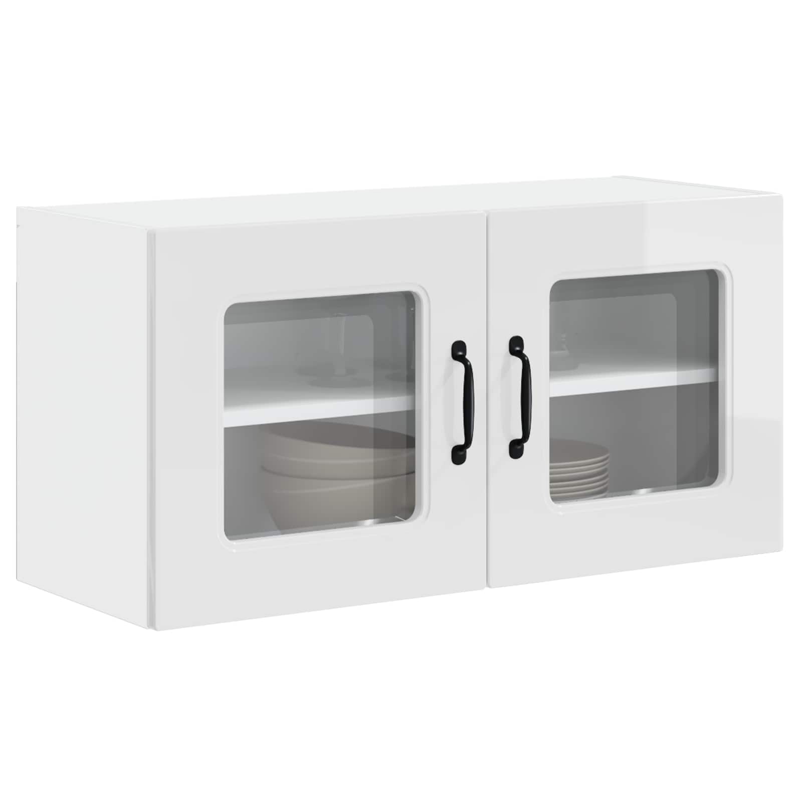 vidaXL Front do zmywarki Kalmar Wysoki połysk biały 80 x 31 x 40 cm