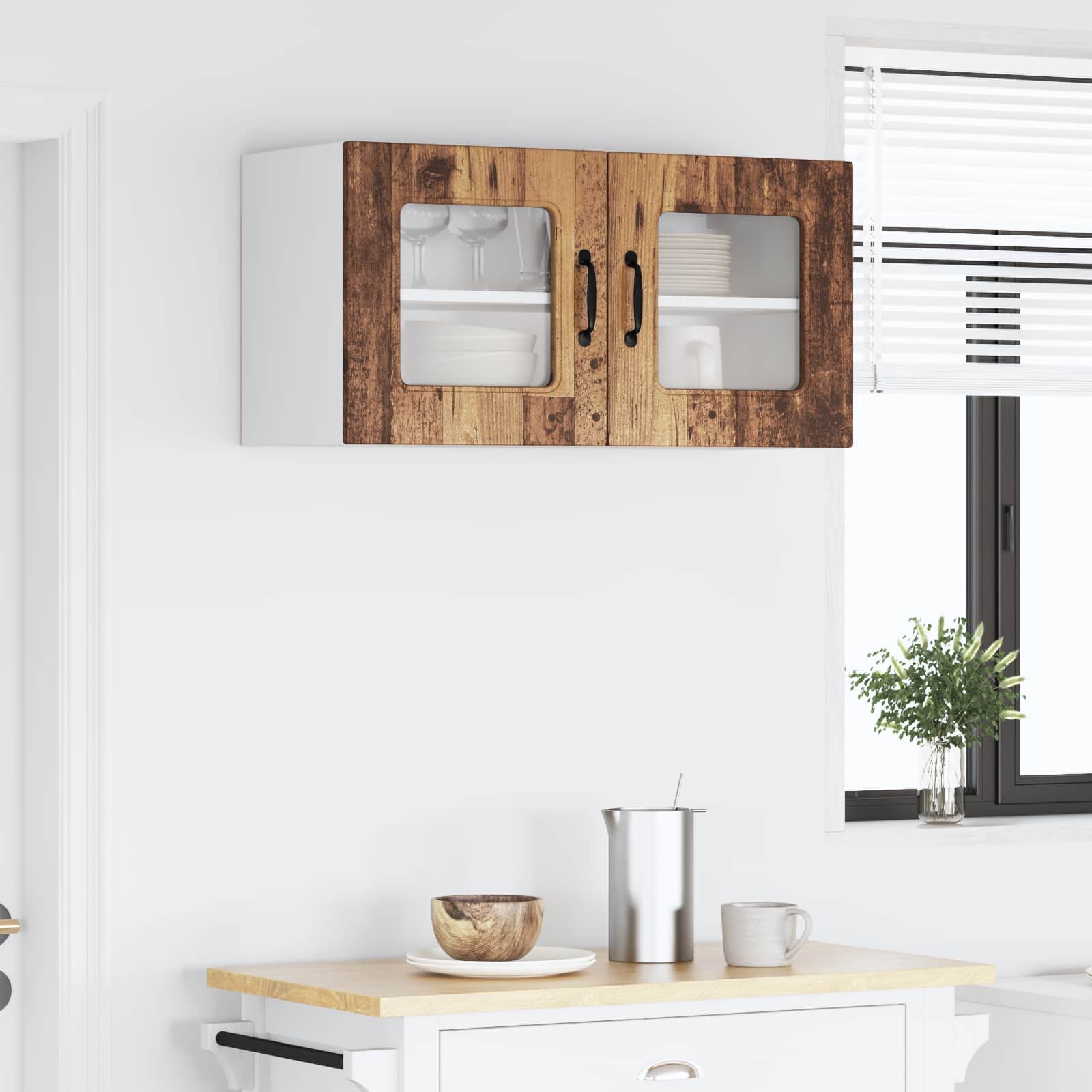 vidaXL Front do zmywarki Kalmar Stare drewno 80 x 31 x 40 cm