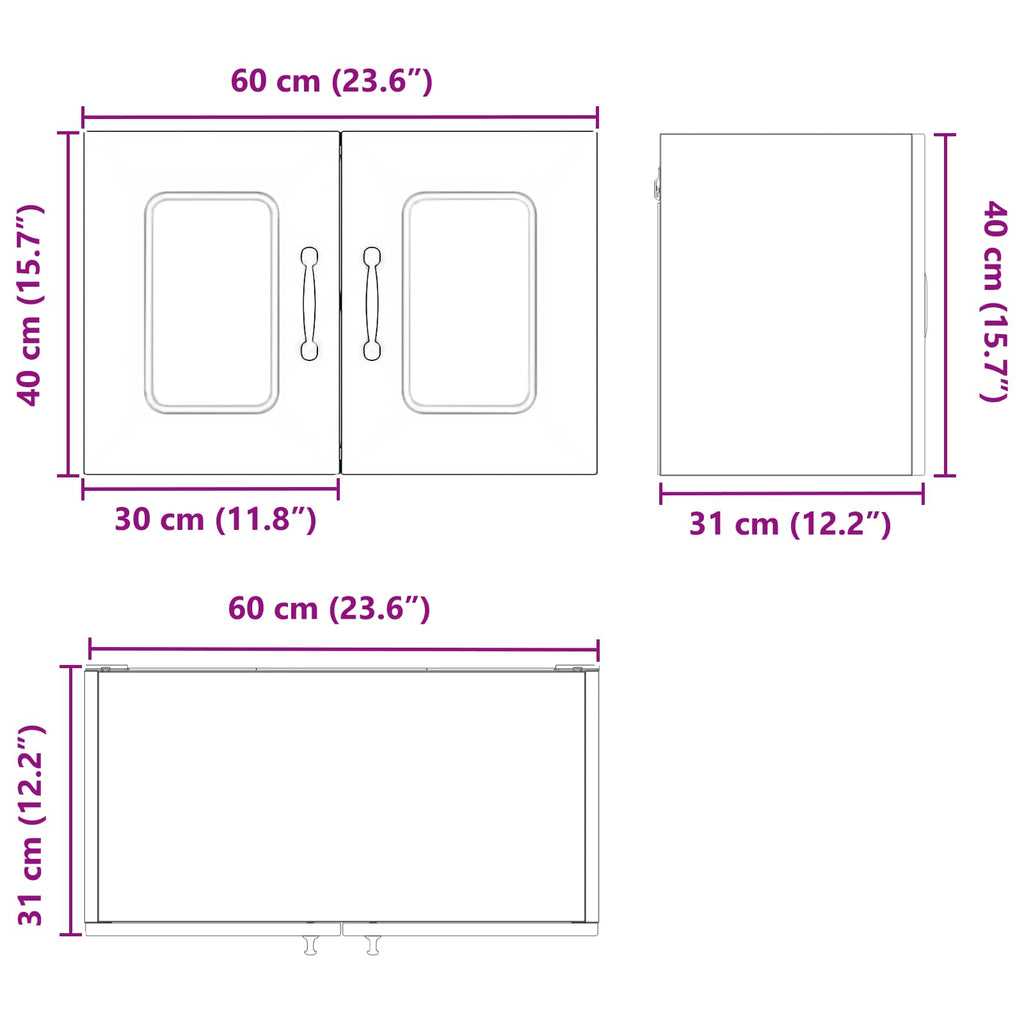 vidaXL Front do zmywarki Kalmar Biały 60 x 31 x 40 cm