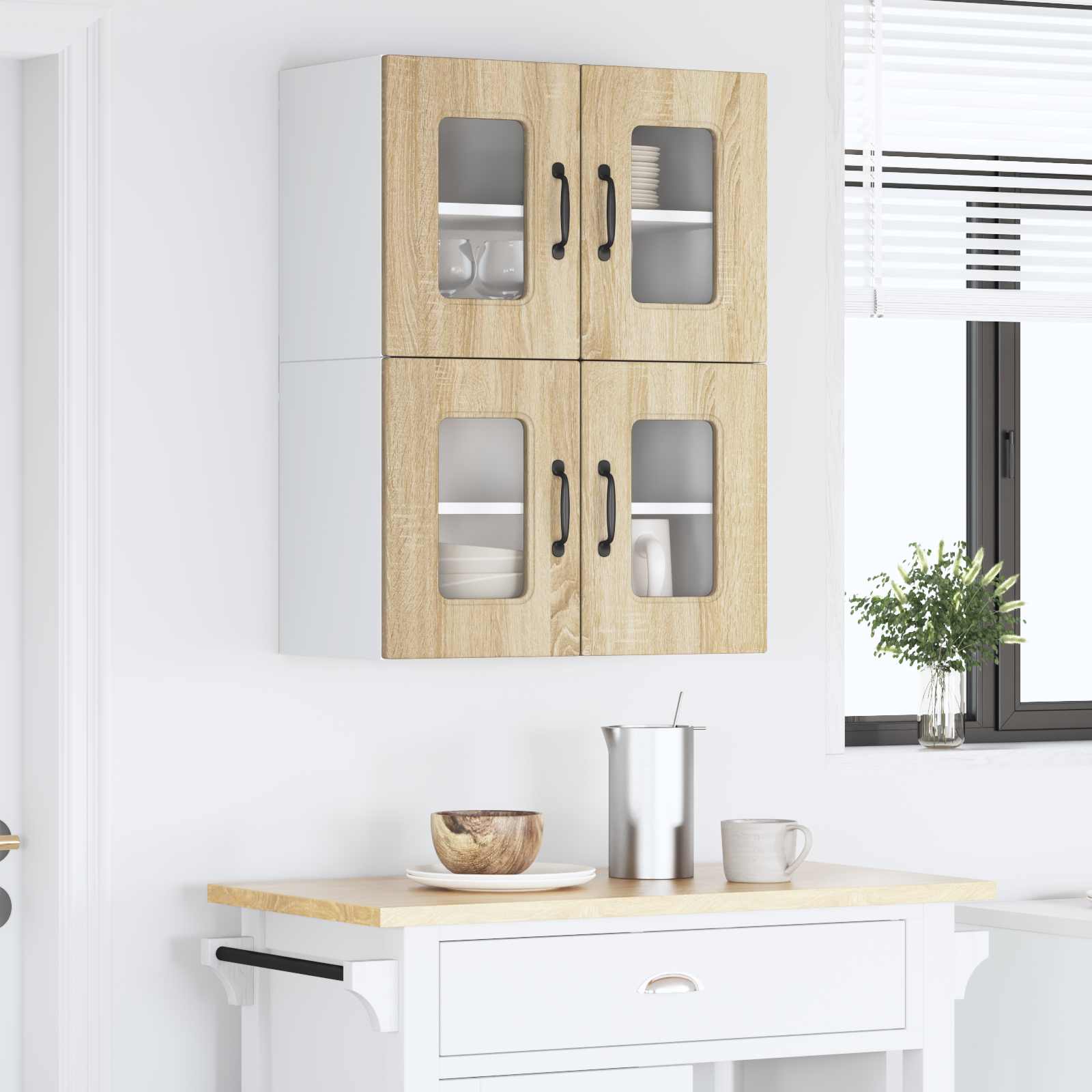 vidaXL Front do zmywarki Kalmar 2 pcs Dąb Sonoma 60 x 31 x 40 cm
