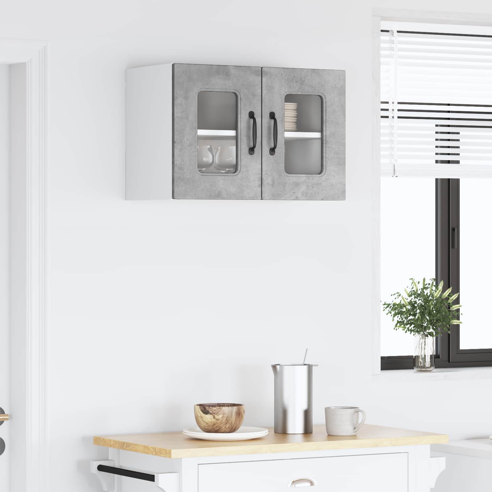 vidaXL Front do zmywarki Kalmar Betonowy szary 60 x 31 x 40 cm