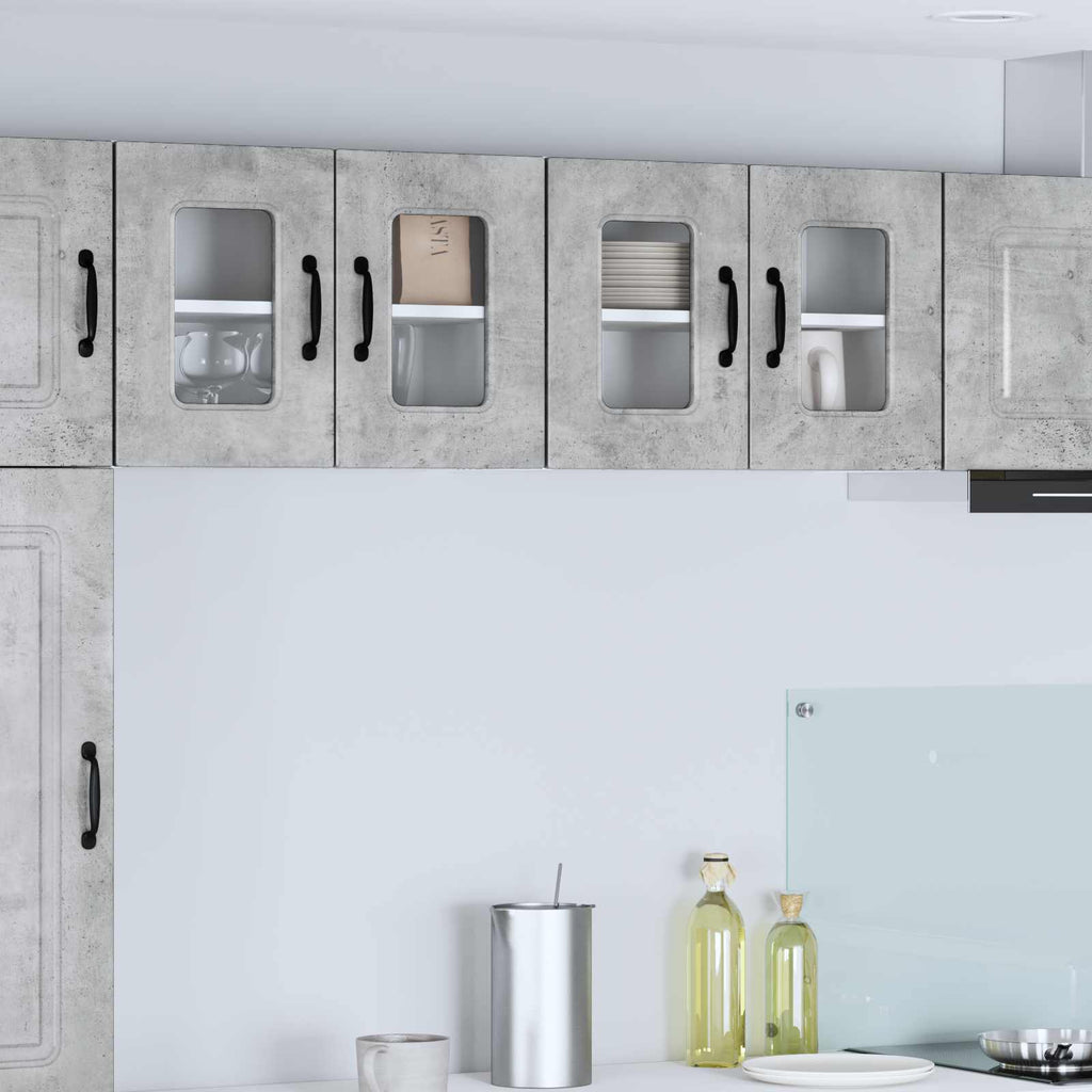vidaXL Front do zmywarki Kalmar 2 pcs Betonowy szary 60 x 31 x 40 cm