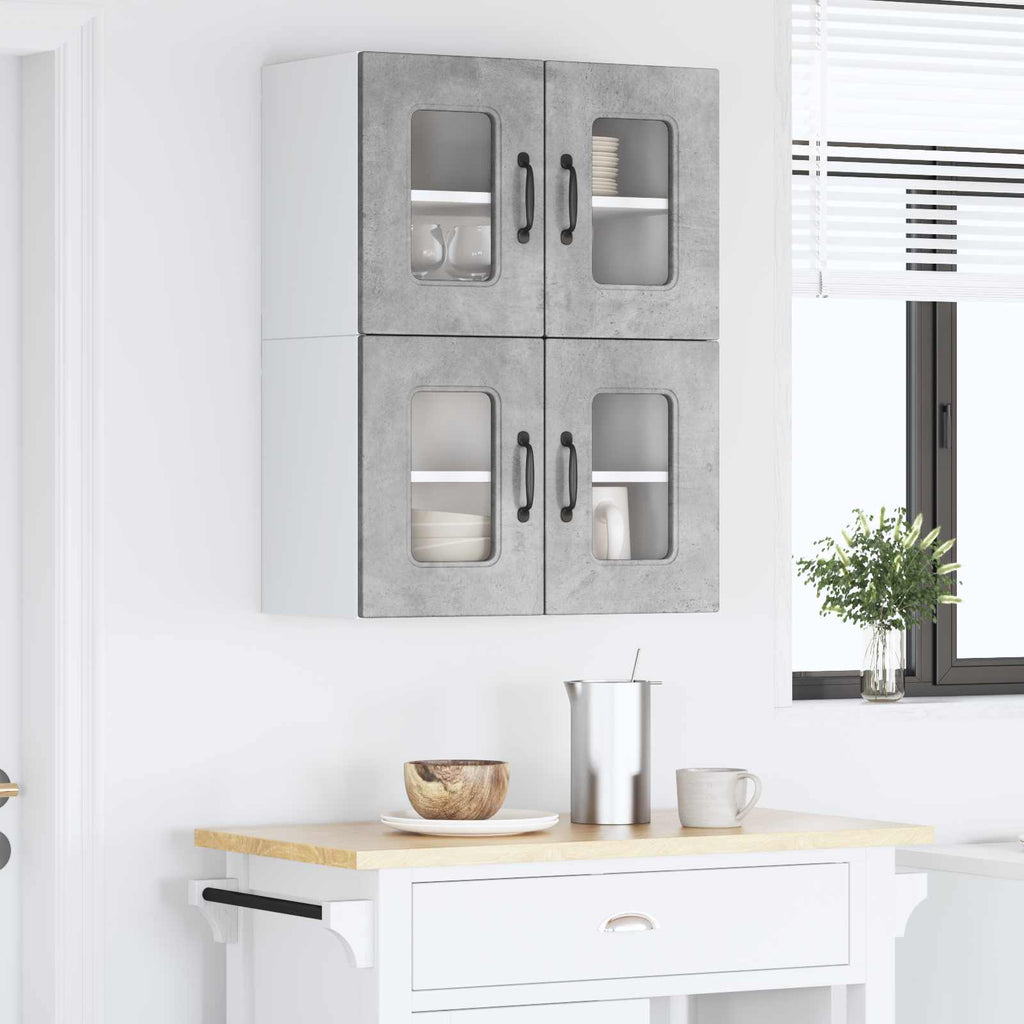 vidaXL Front do zmywarki Kalmar 2 pcs Betonowy szary 60 x 31 x 40 cm