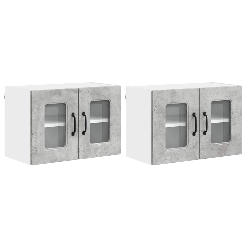 vidaXL Front do zmywarki Kalmar 2 pcs Betonowy szary 60 x 31 x 40 cm