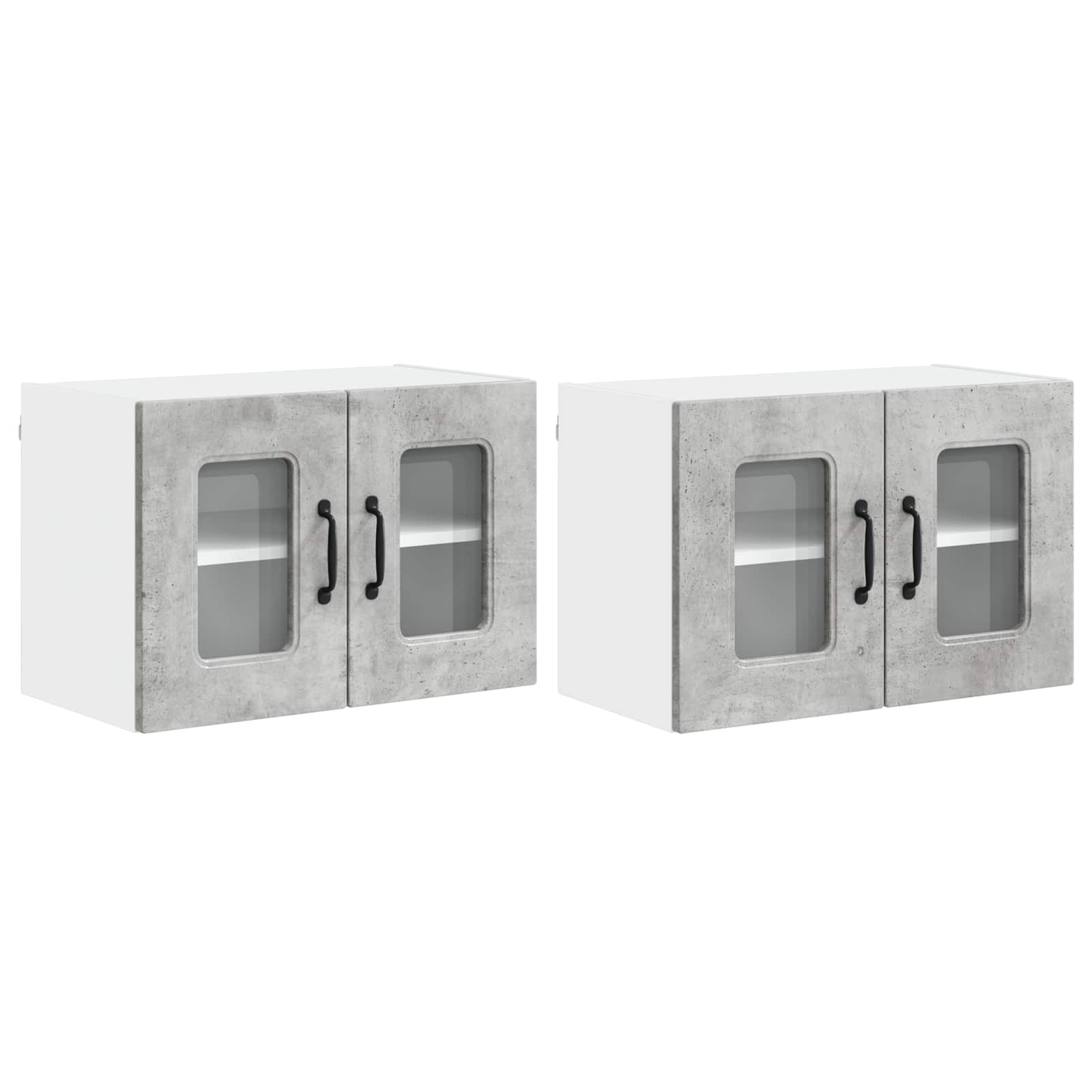 vidaXL Front do zmywarki Kalmar 2 pcs Betonowy szary 60 x 31 x 40 cm