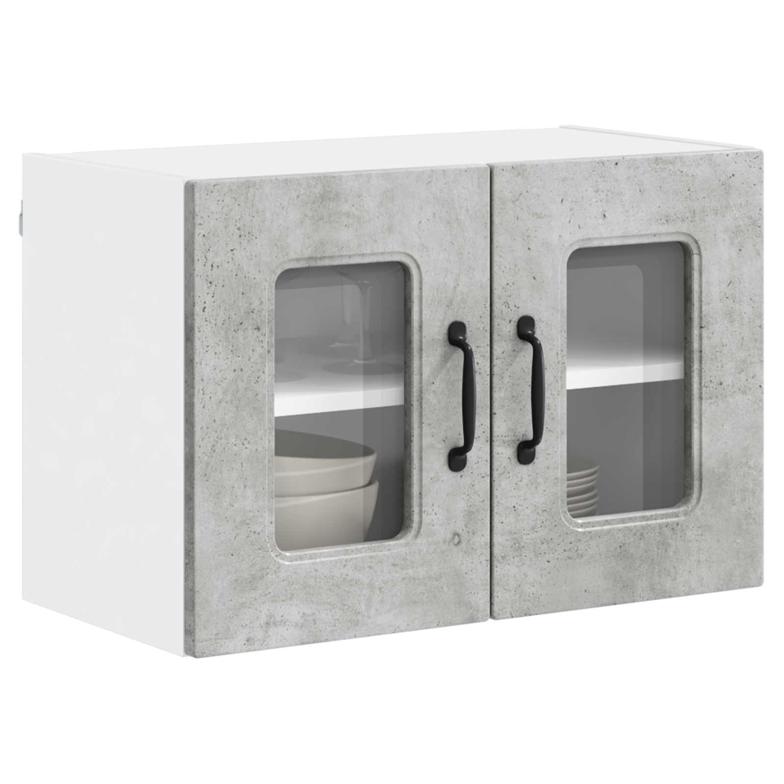 vidaXL Front do zmywarki Kalmar 2 pcs Betonowy szary 60 x 31 x 40 cm