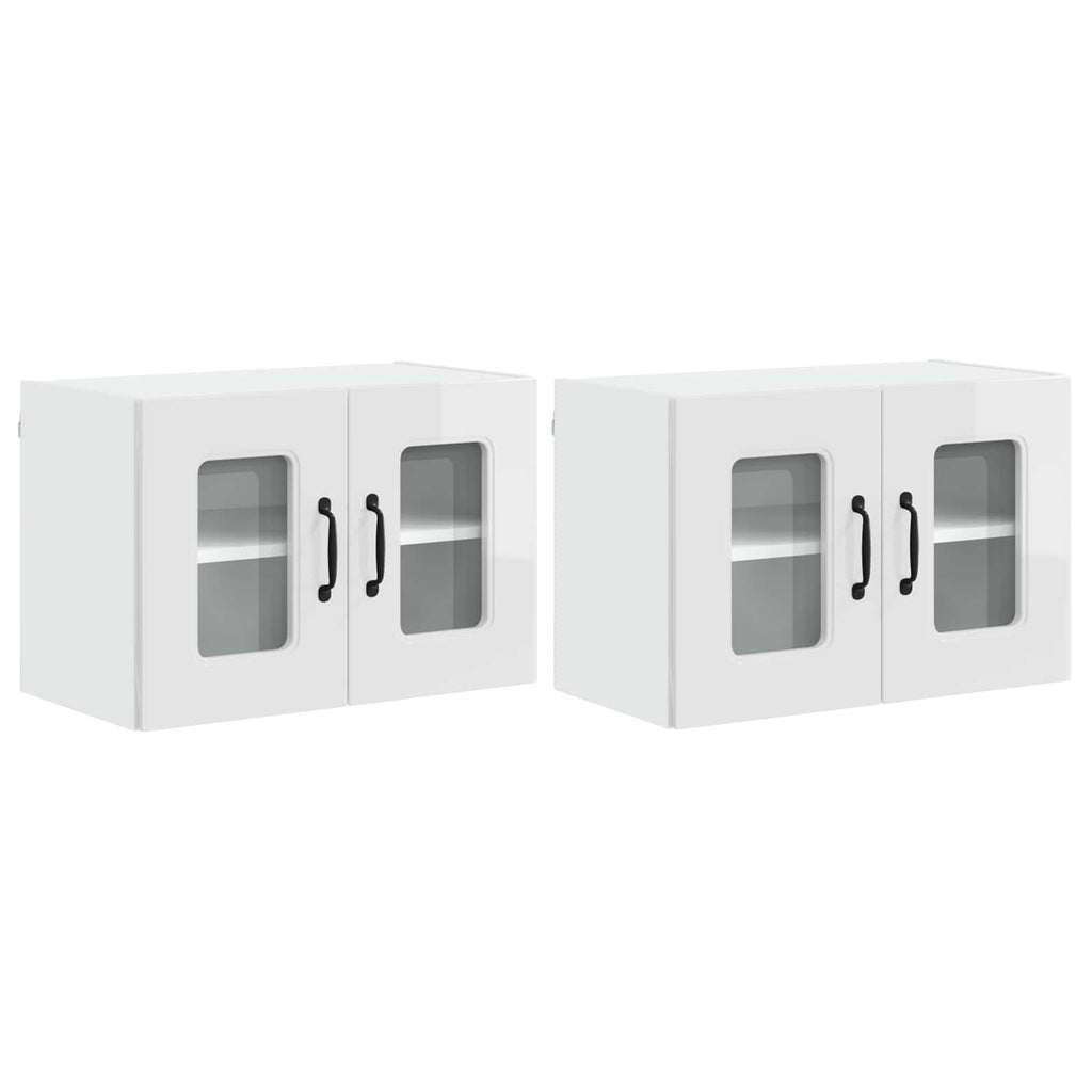 vidaXL Front do zmywarki Kalmar 2 pcs Wysoki połysk biały