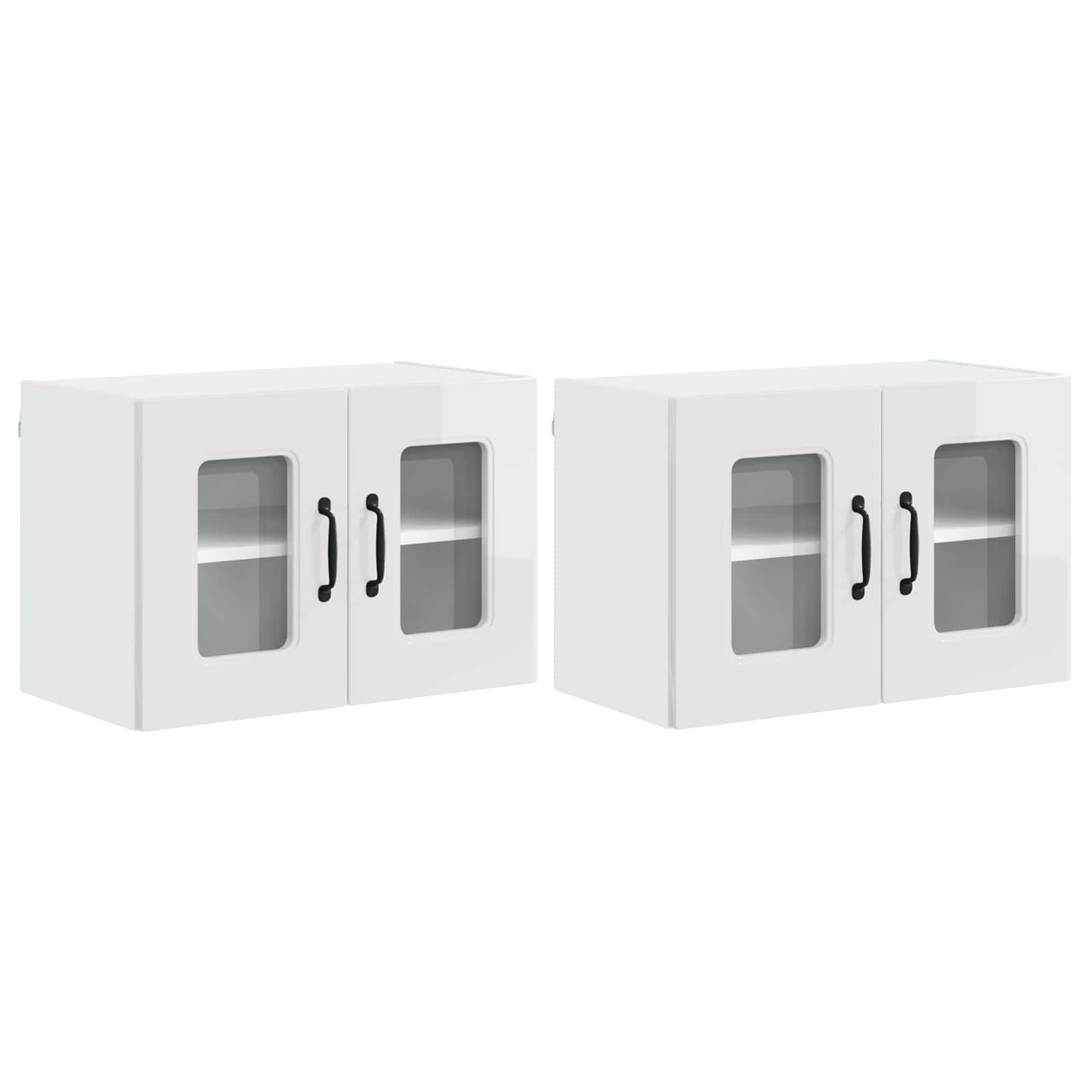 vidaXL Front do zmywarki Kalmar 2 pcs Wysoki połysk biały