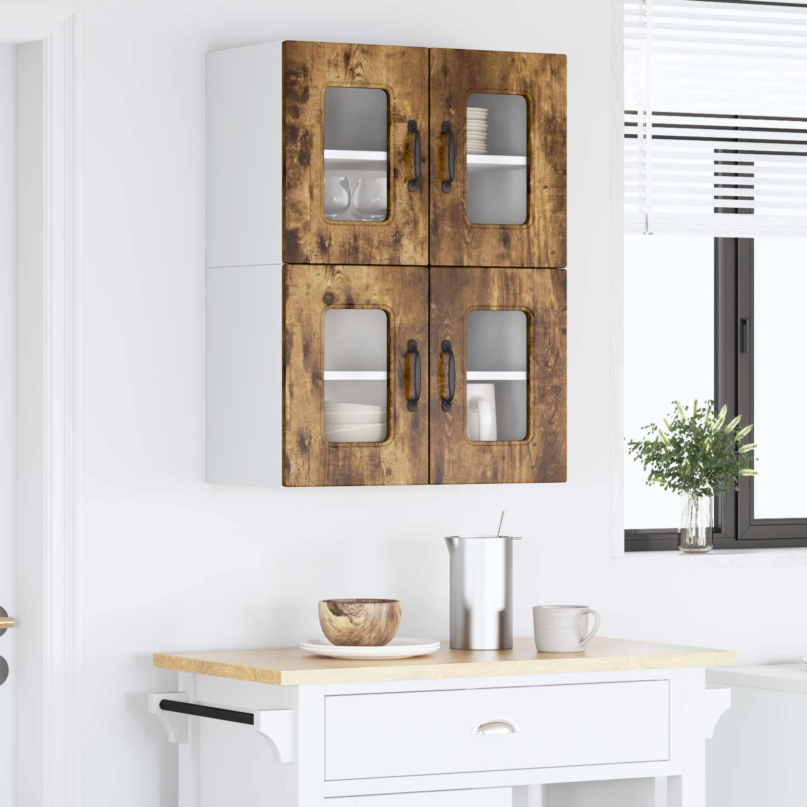 vidaXL Front do zmywarki Kalmar 2 pcs Dąb wędzony 60 x 31 x 40 cm