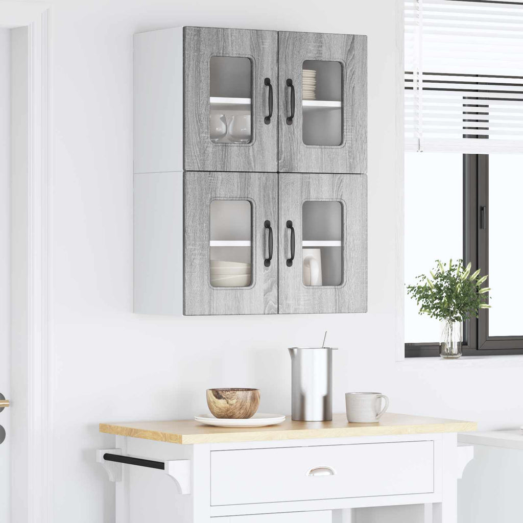 vidaXL Front do zmywarki Kalmar 2 pcs Szary Sonoma 60 x 31 x 40 cm