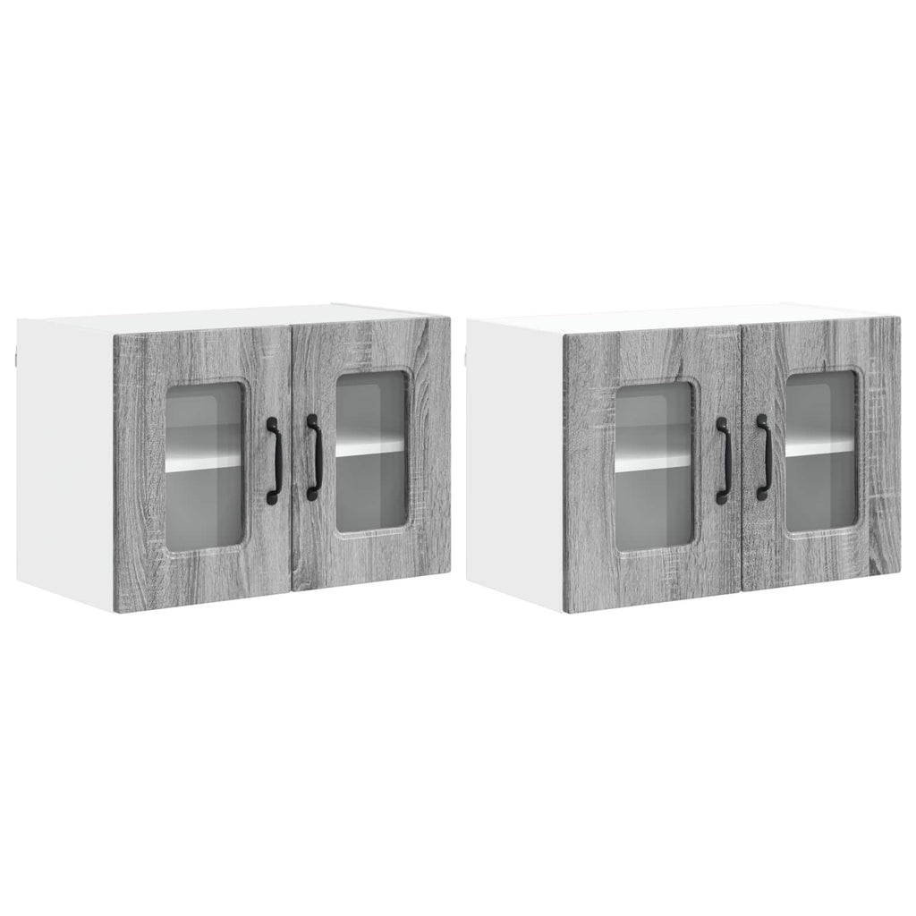 vidaXL Front do zmywarki Kalmar 2 pcs Szary Sonoma 60 x 31 x 40 cm
