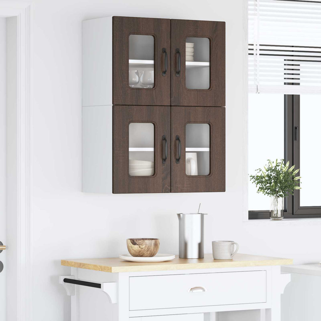vidaXL Front do zmywarki Kalmar 2 pcs Brązowy dąb 60 x 31 x 40 cm