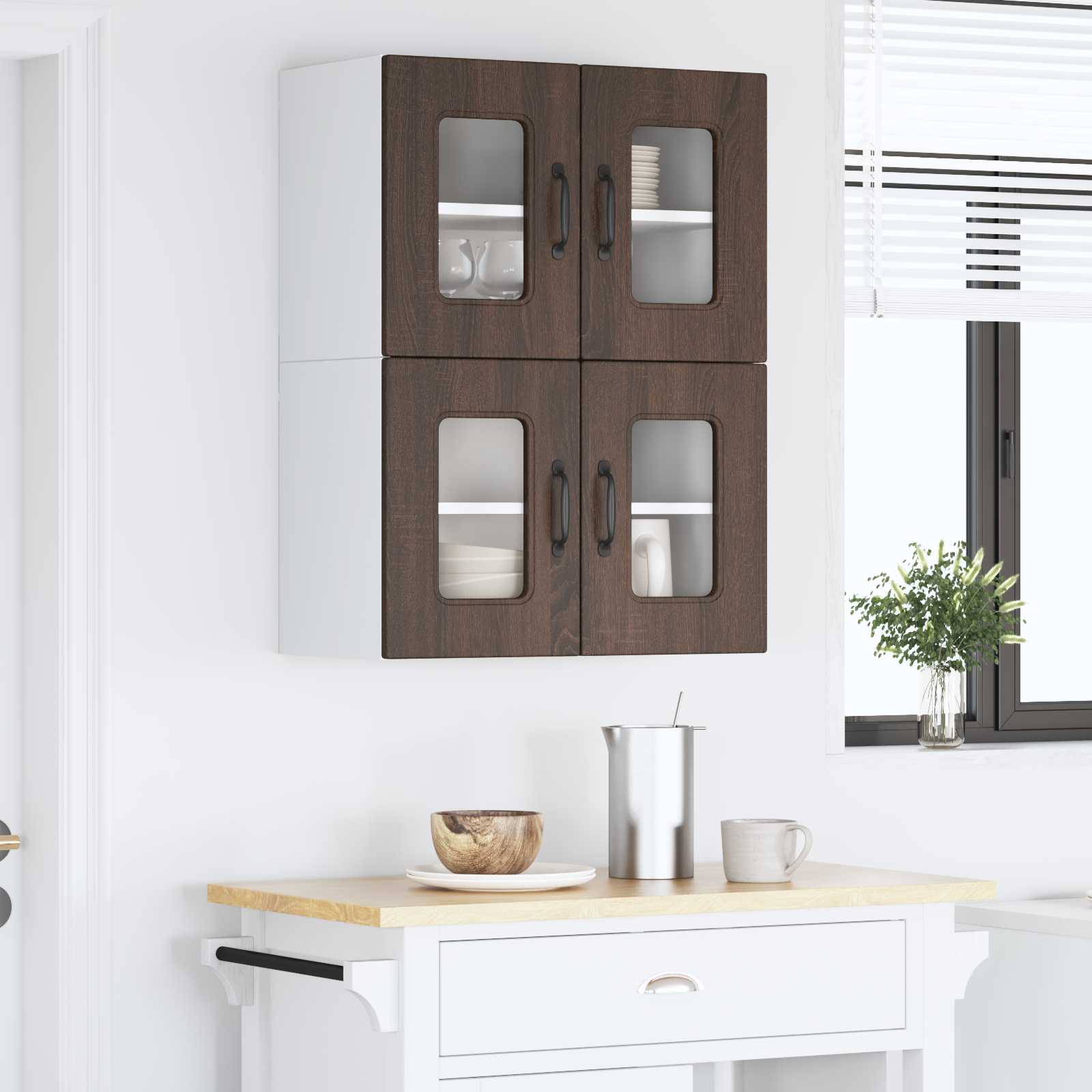 vidaXL Front do zmywarki Kalmar 2 pcs Brązowy dąb 60 x 31 x 40 cm