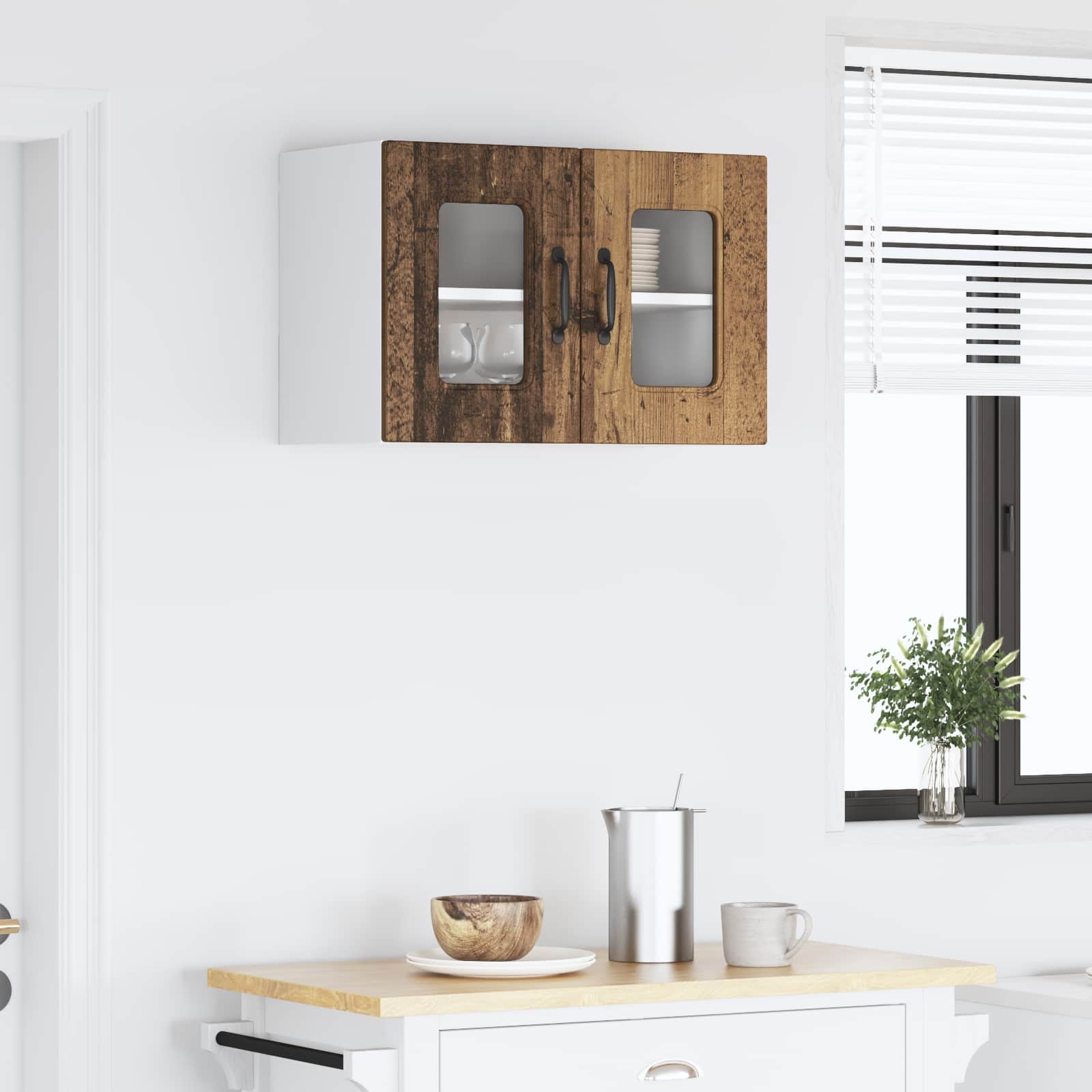 vidaXL Front do zmywarki Kalmar Stare drewno 60 x 31 x 40 cm