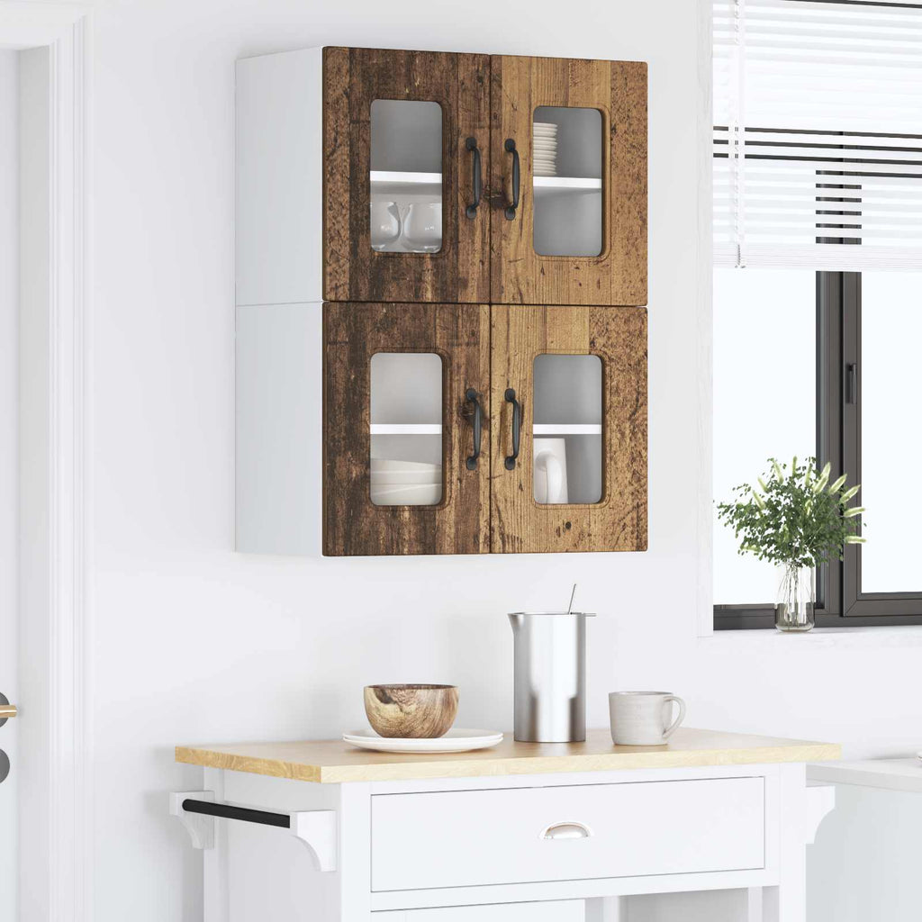 vidaXL Front do zmywarki Kalmar 2 pcs Stare drewno 60 x 31 x 40 cm