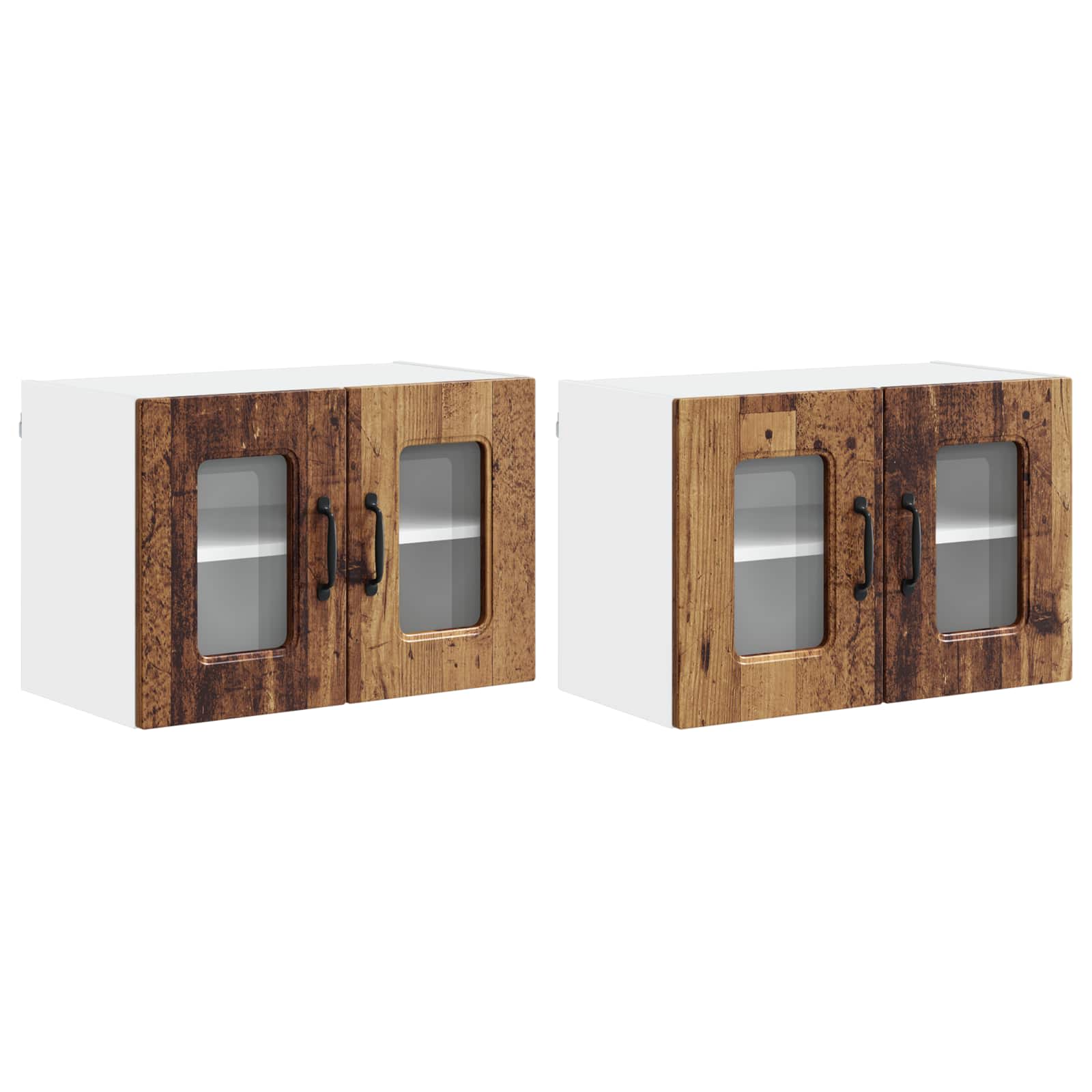 vidaXL Front do zmywarki Kalmar 2 pcs Stare drewno 60 x 31 x 40 cm