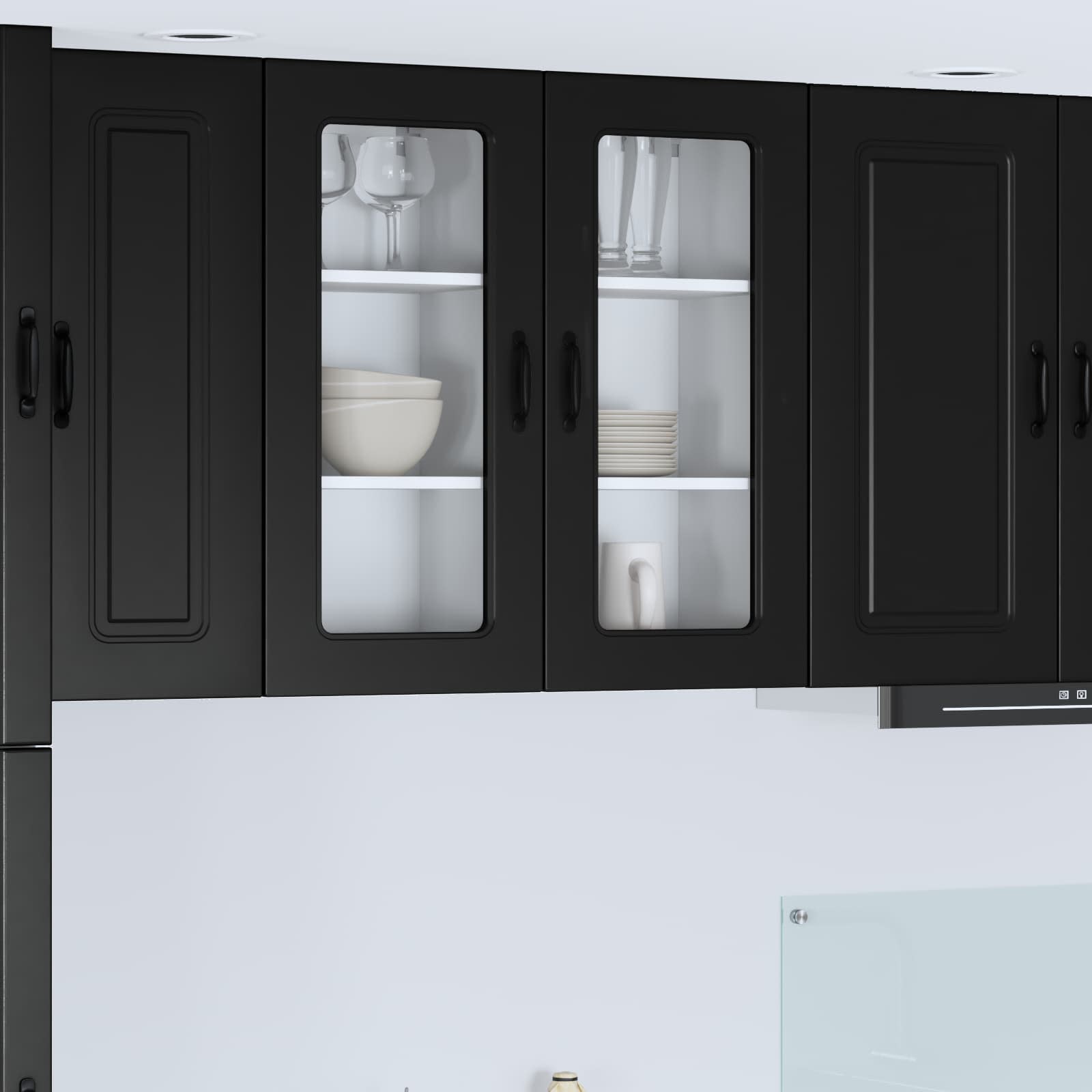 vidaXL Front do zmywarki Kalmar Czarny 40 x 31 x 80 cm