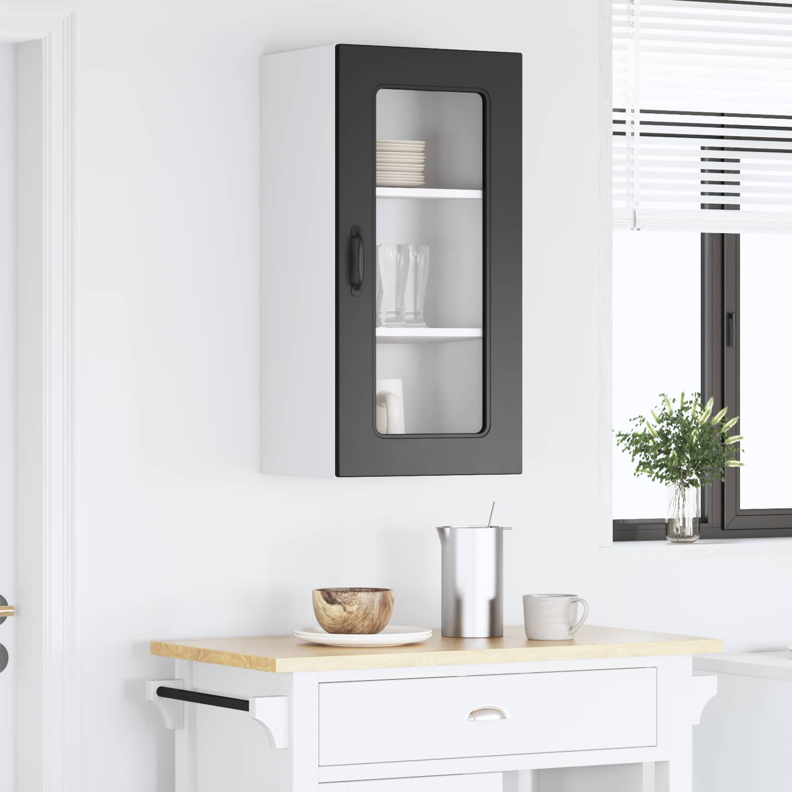 vidaXL Front do zmywarki Kalmar Czarny 40 x 31 x 80 cm