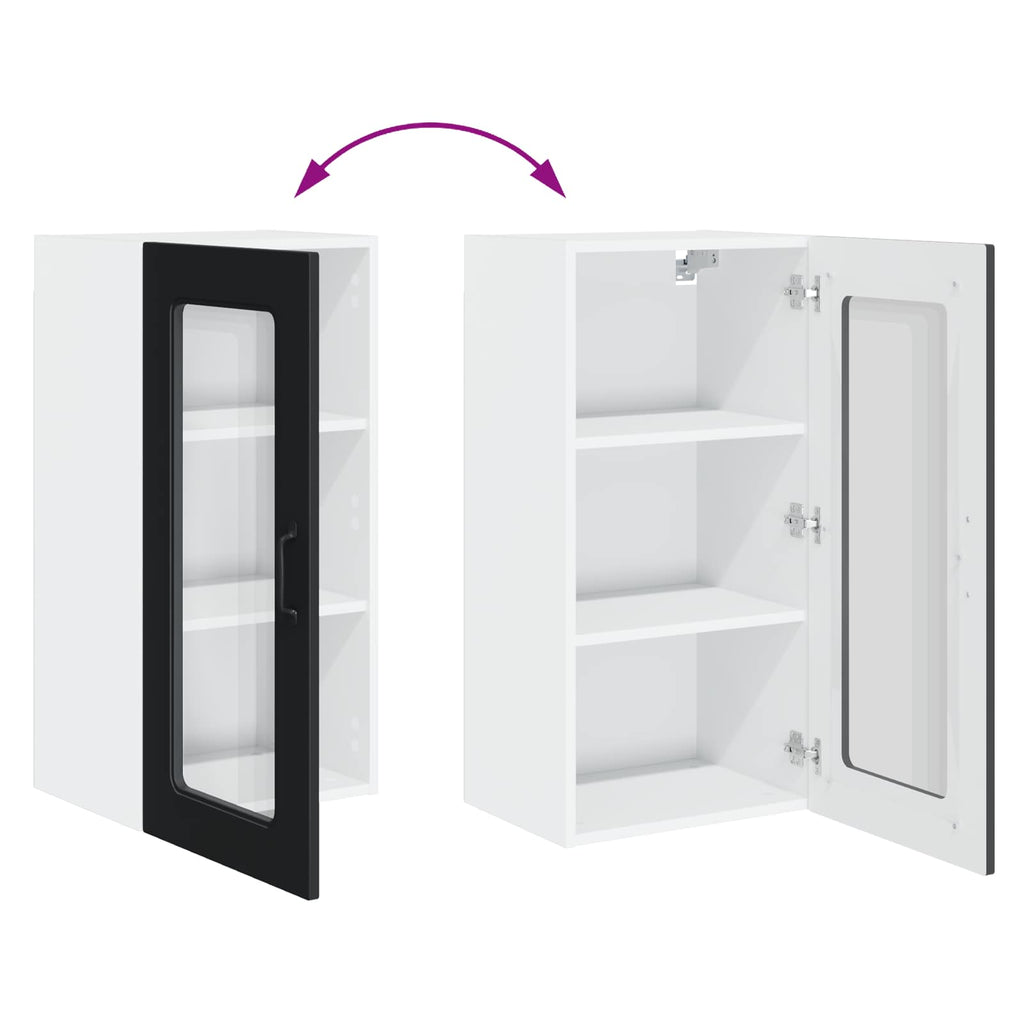 vidaXL Front do zmywarki Kalmar Czarny 40 x 31 x 80 cm