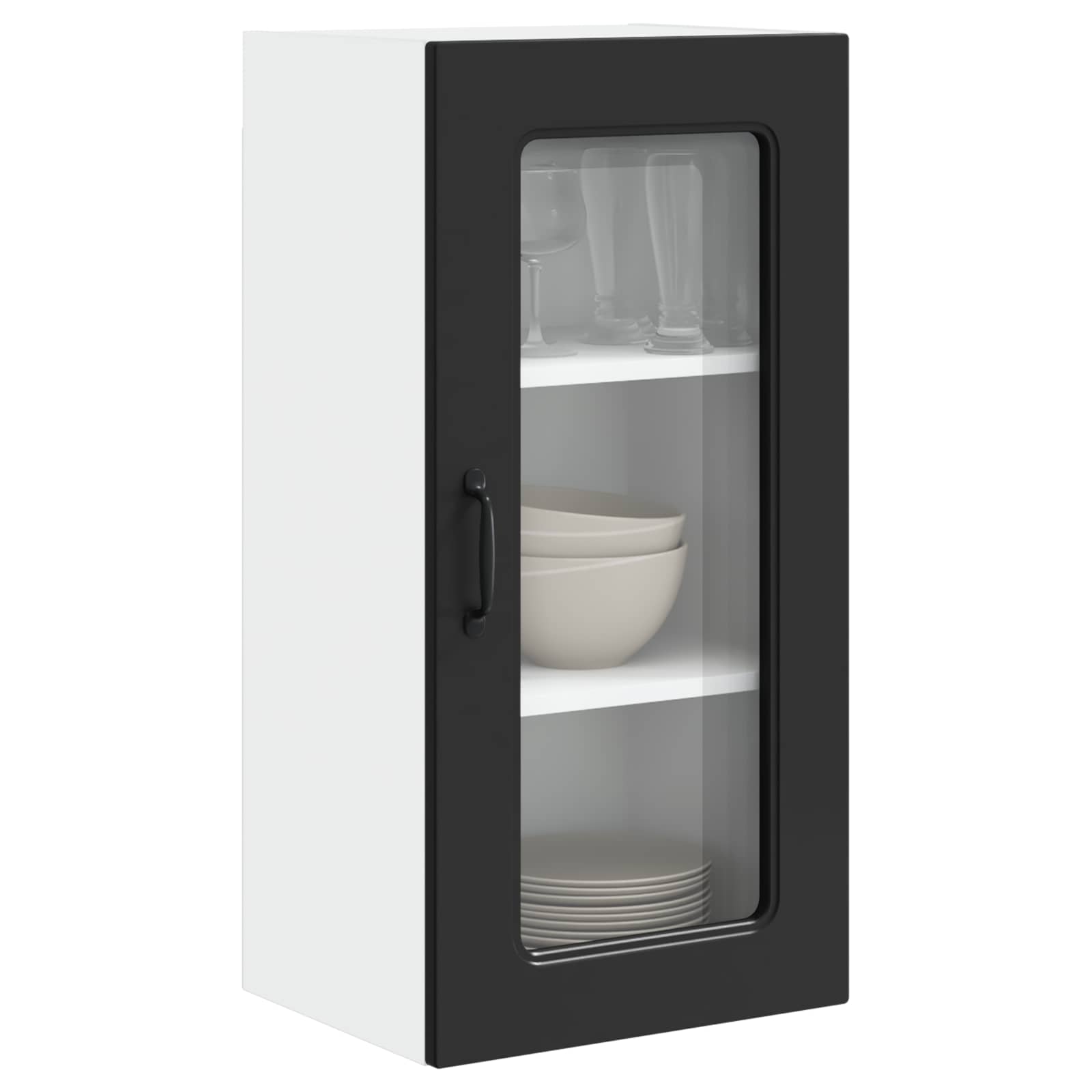 vidaXL Front do zmywarki Kalmar Czarny 40 x 31 x 80 cm