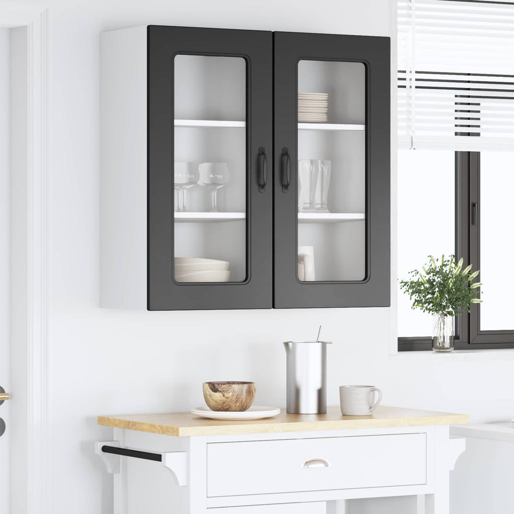 vidaXL Front do zmywarki Kalmar 2 pcs Czarny 40 x 31 x 80 cm