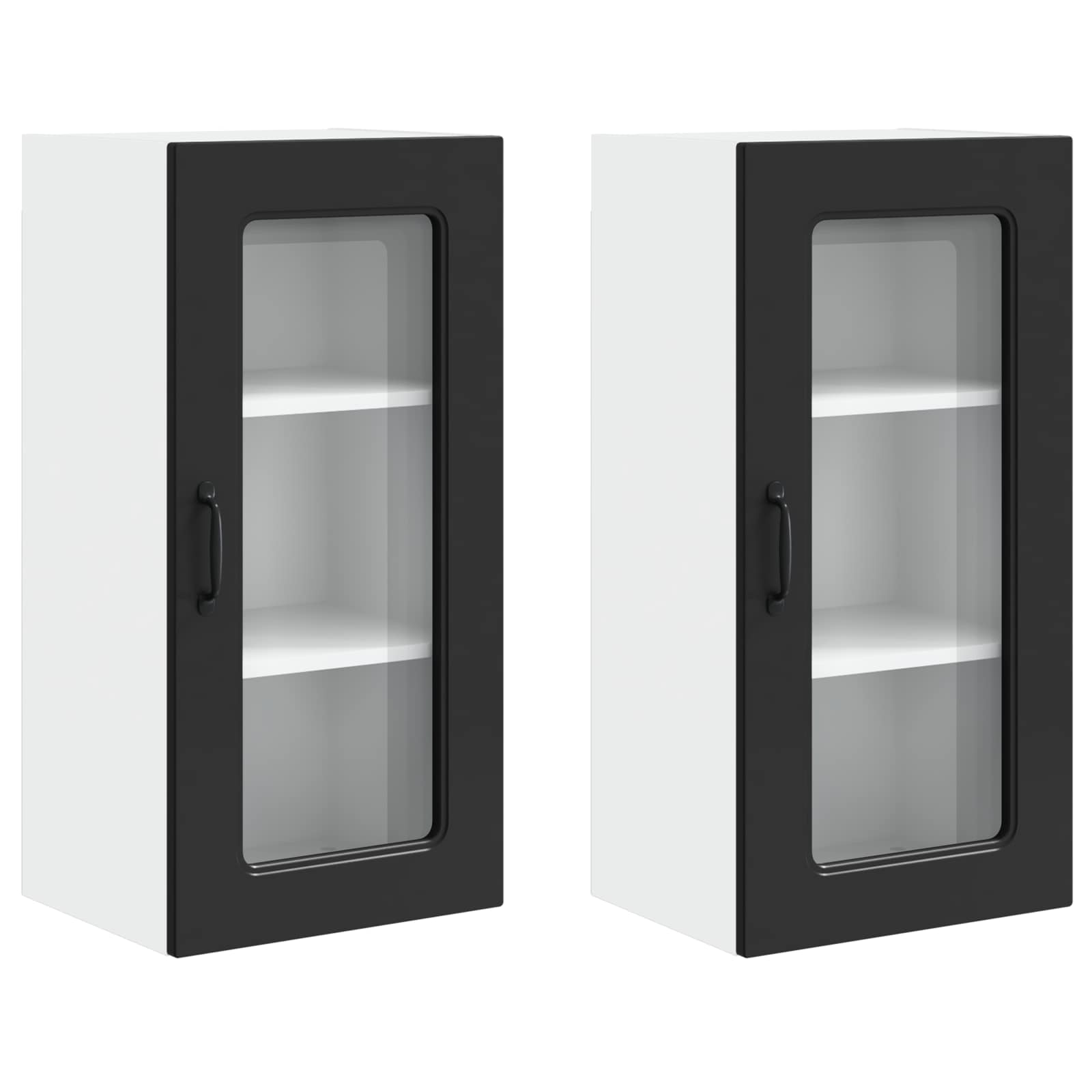 vidaXL Front do zmywarki Kalmar 2 pcs Czarny 40 x 31 x 80 cm