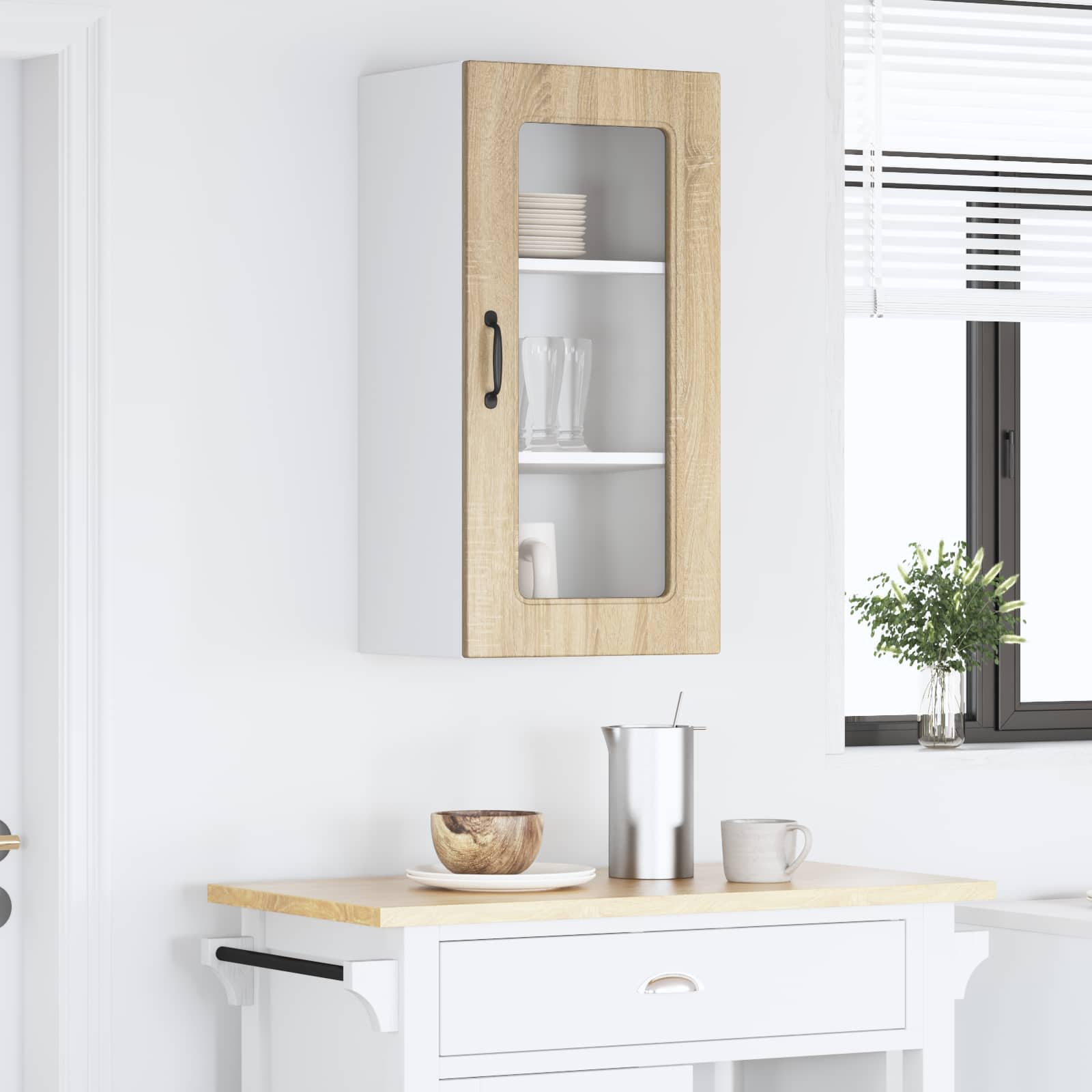 vidaXL Front do zmywarki Kalmar Dąb Sonoma 40 x 31 x 80 cm