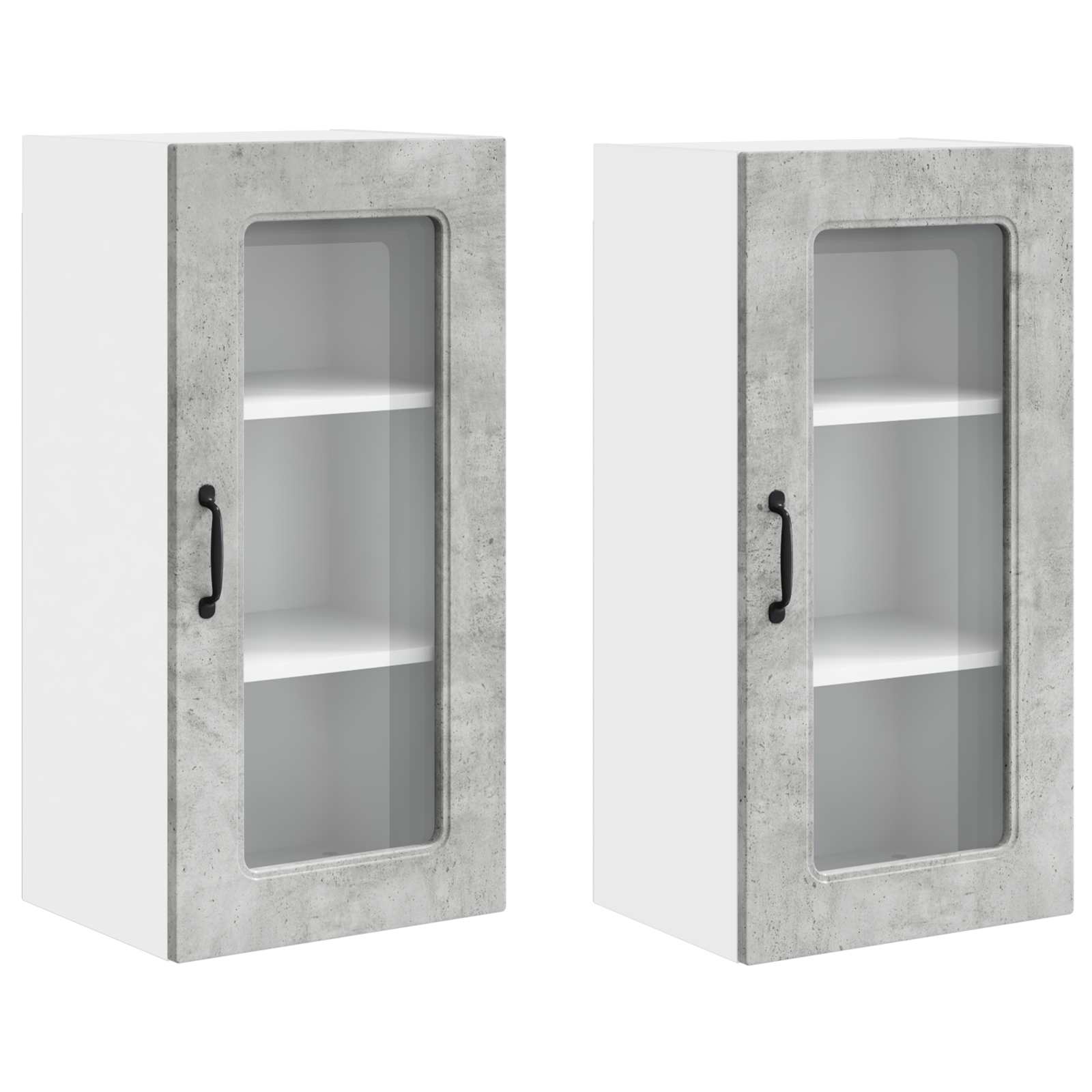 vidaXL Front do zmywarki Kalmar 2 pcs Betonowy szary 40 x 31 x 80 cm