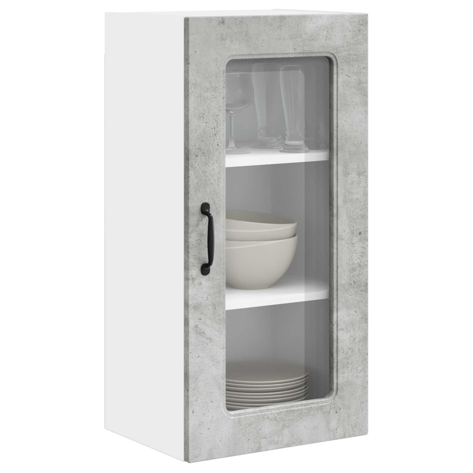 vidaXL Front do zmywarki Kalmar 2 pcs Betonowy szary 40 x 31 x 80 cm