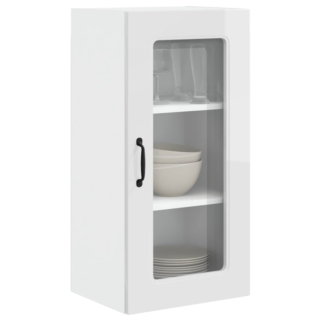 vidaXL Front do zmywarki Kalmar Wysoki połysk biały 40 x 31 x 80 cm