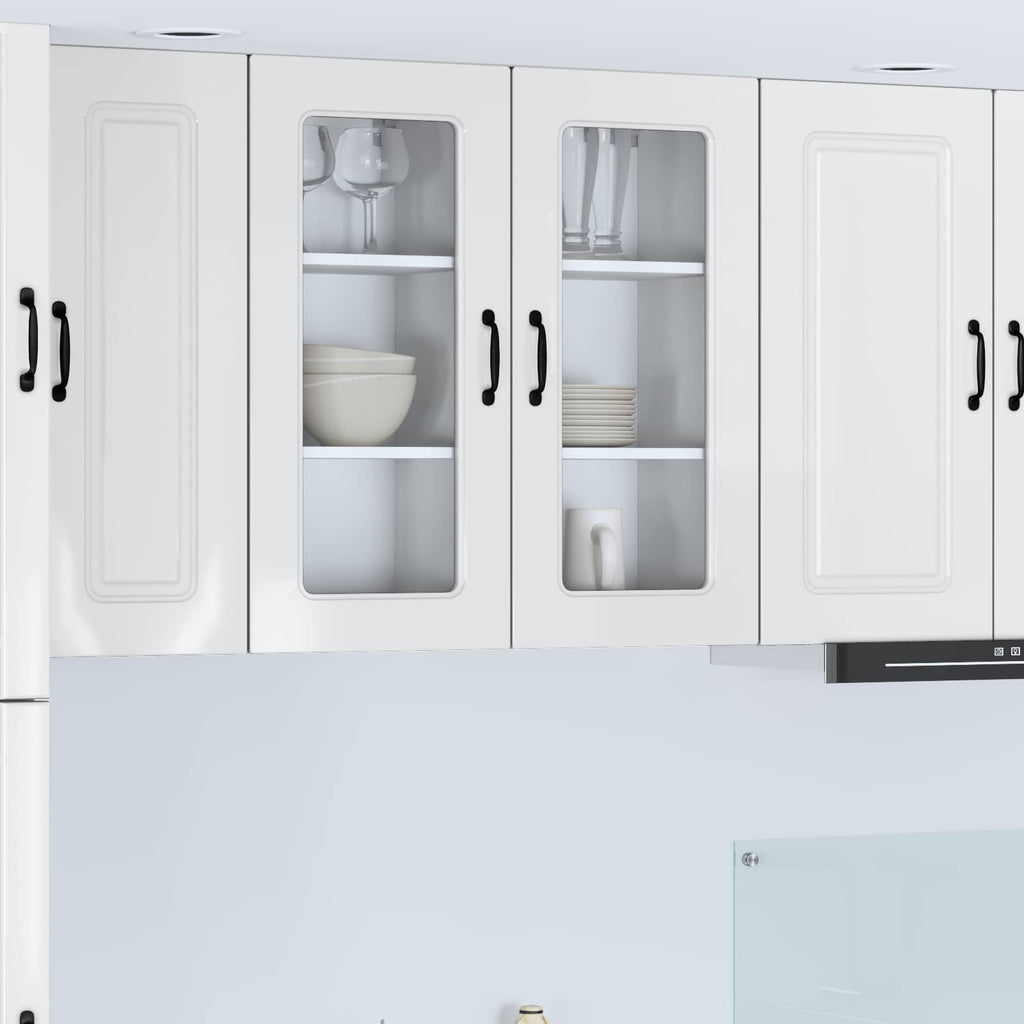 vidaXL Front do zmywarki Kalmar 2 pcs Wysoki połysk biały