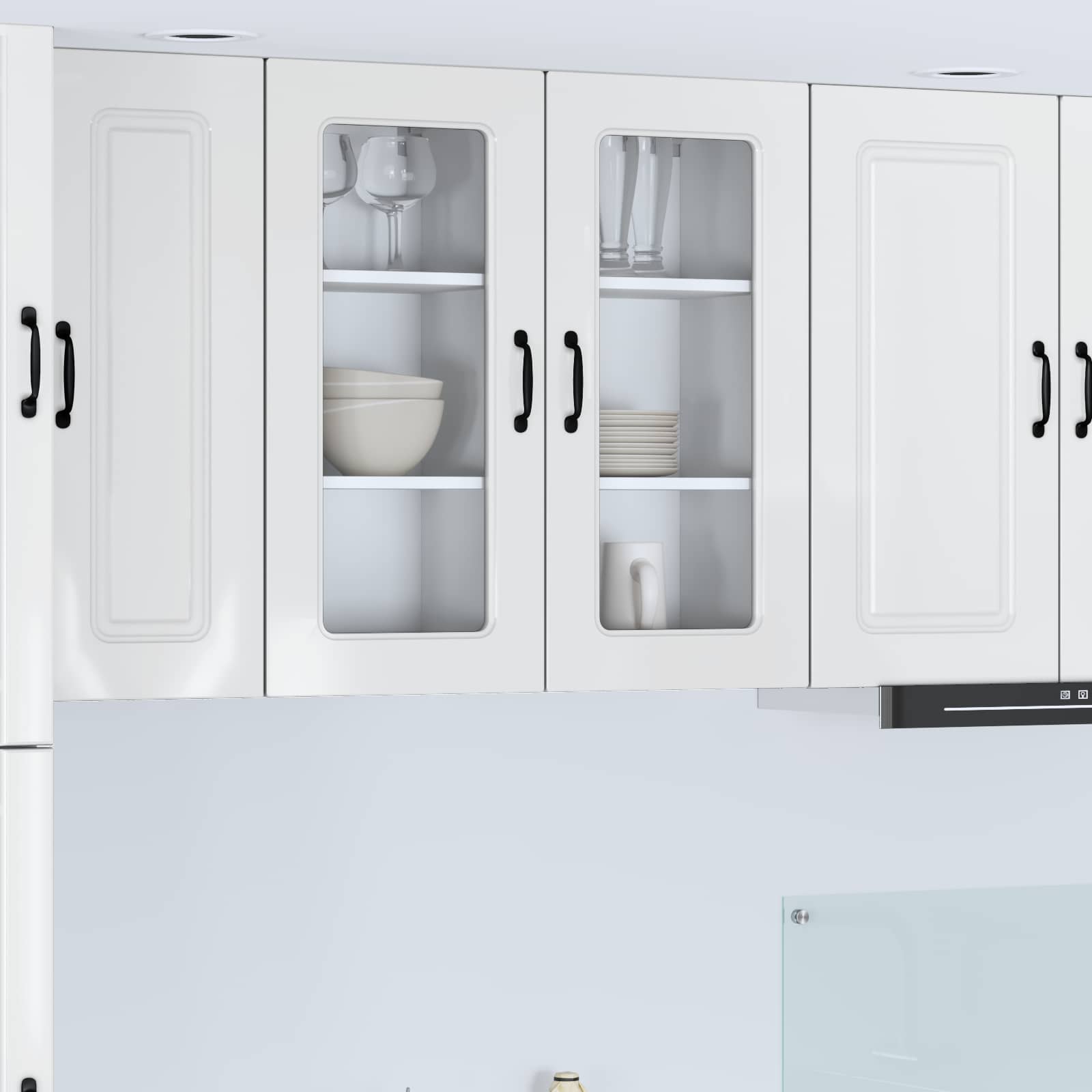 vidaXL Front do zmywarki Kalmar 2 pcs Wysoki połysk biały