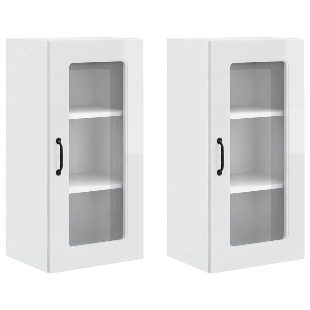 vidaXL Front do zmywarki Kalmar 2 pcs Wysoki połysk biały