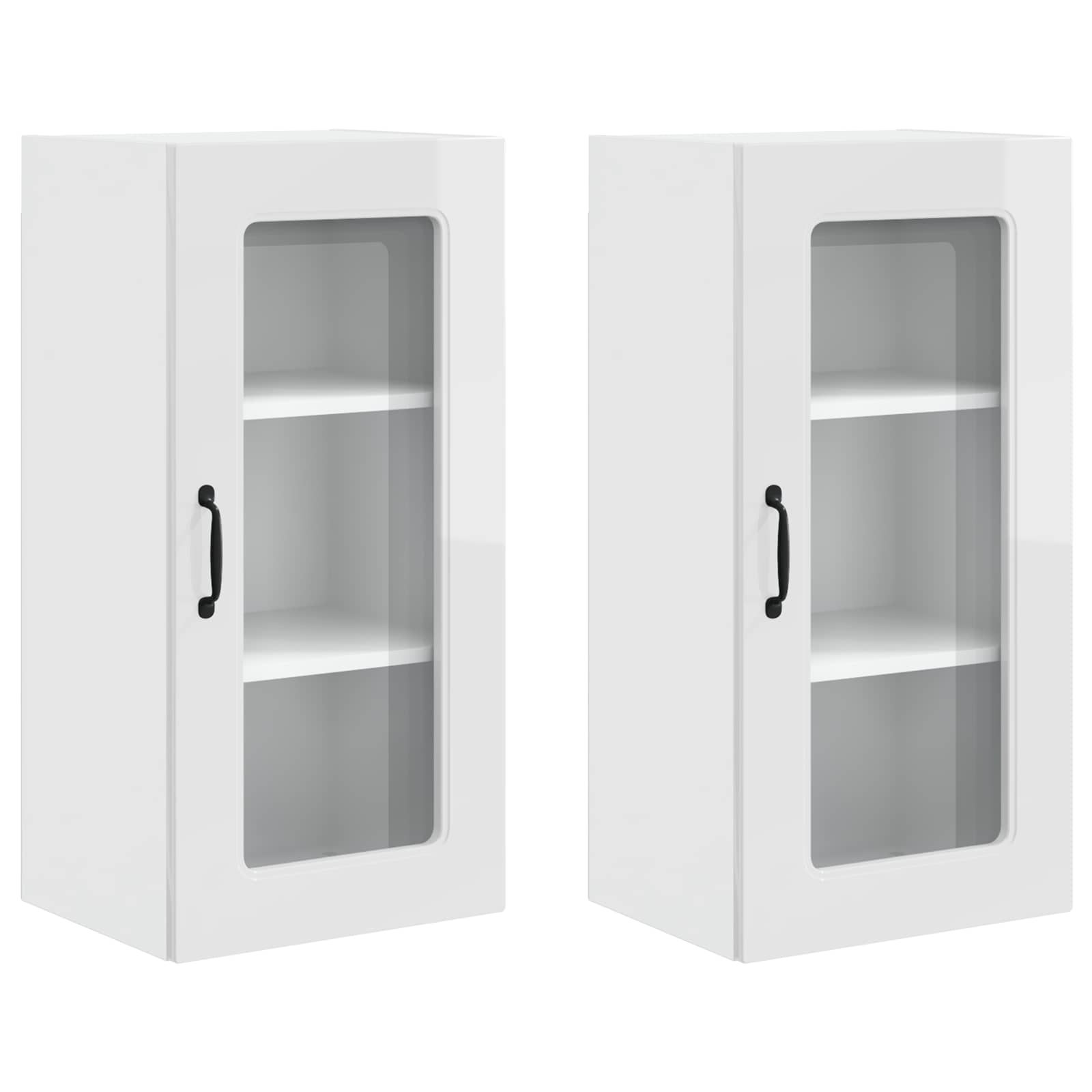 vidaXL Front do zmywarki Kalmar 2 pcs Wysoki połysk biały