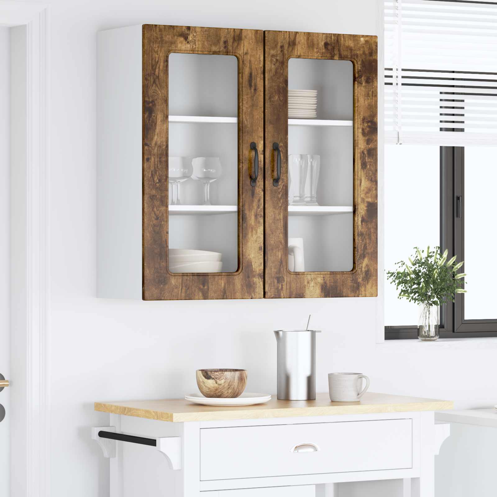 vidaXL Front do zmywarki Kalmar 2 pcs Dąb wędzony 40 x 31 x 80 cm